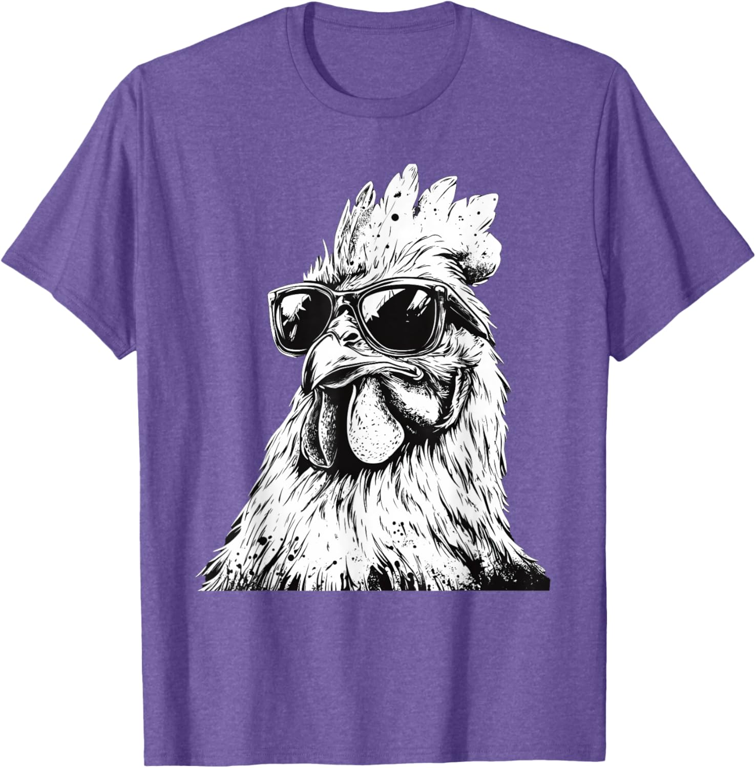 Cool Chicken in Sunglasses Art T-Shirt for Fun and Fashion Lovers - 7