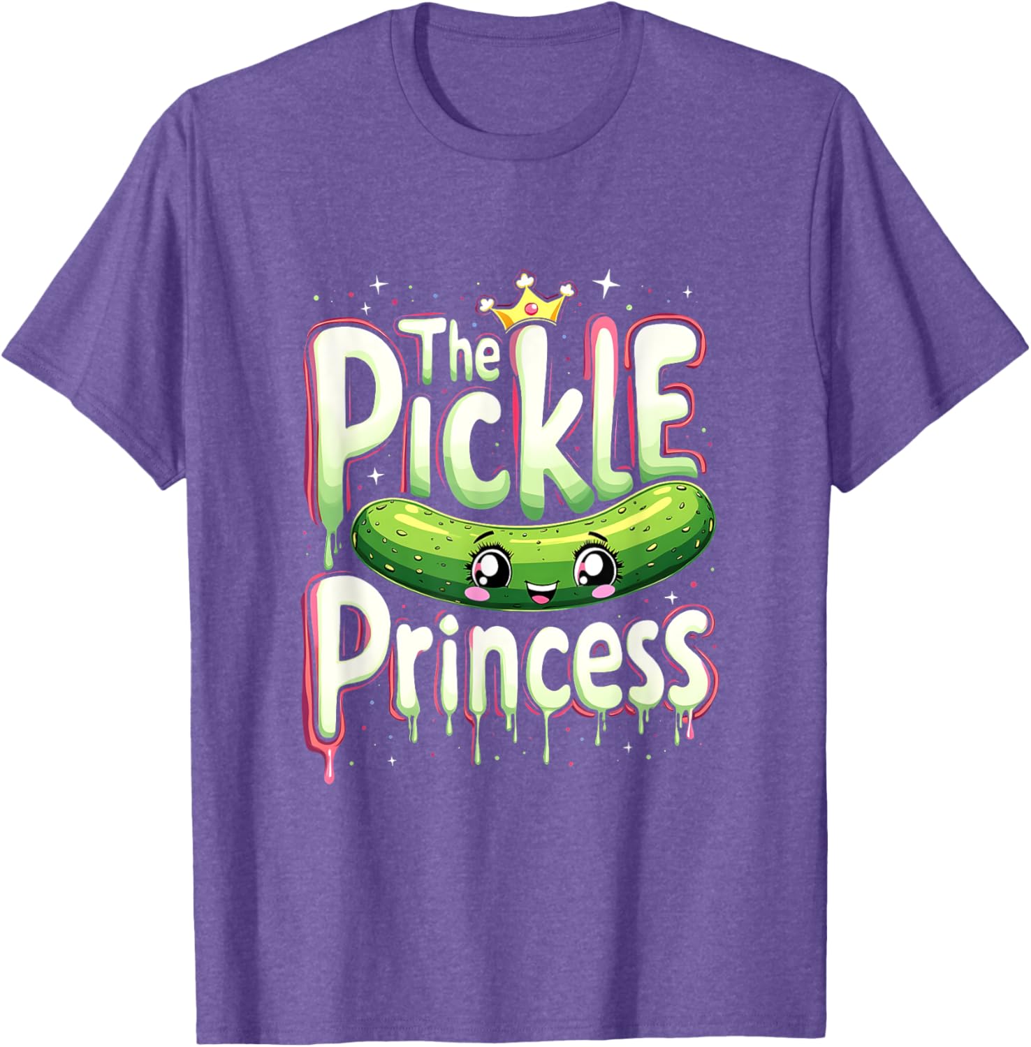 Cute Pickle Princess Ballet Fans T-Shirt for Pickle Lovers and Dancers - 7