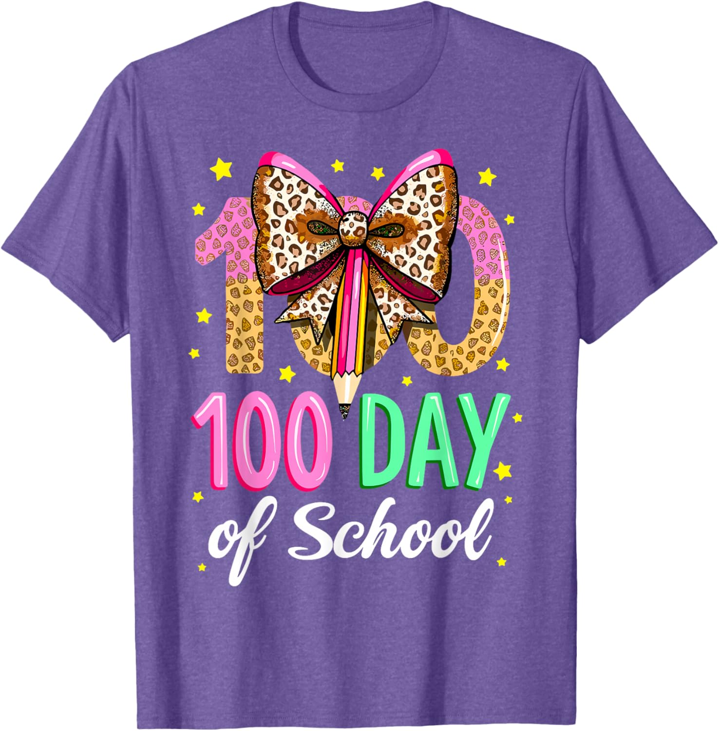 100 Days of School Coquette Bow T-Shirt for Girls Celebrating 100th Day - 9