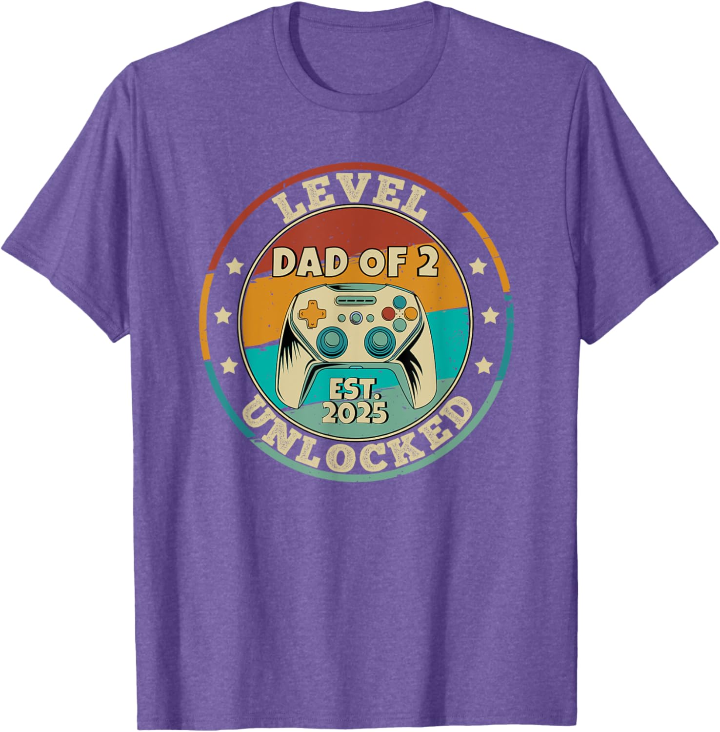 Promoted to Daddy Again 2025 T-Shirt for Proud Dads of 2 Kids - 5