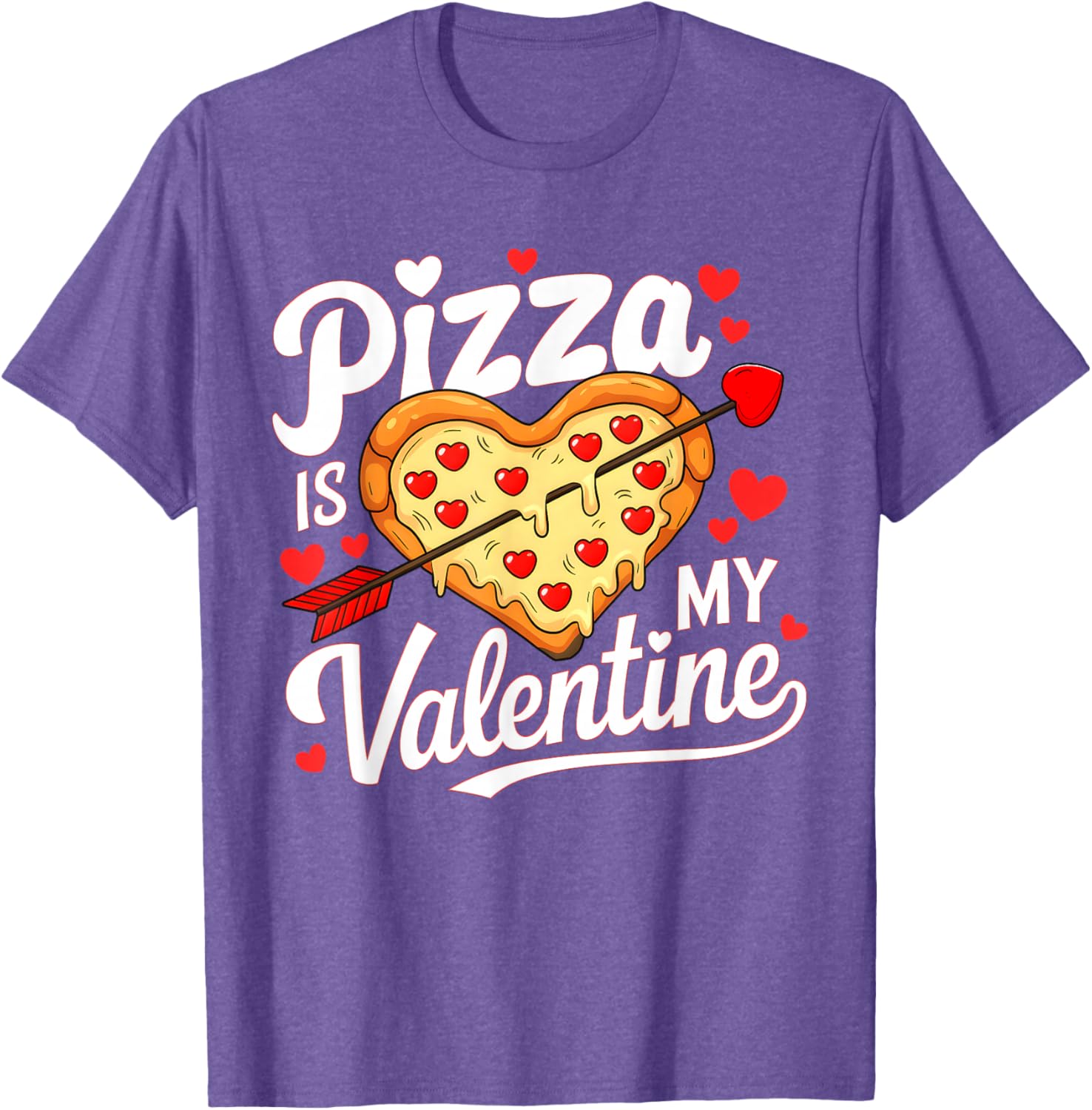 Pizza Is My Valentine Funny Kids T-Shirt for Boys and Girls - 9