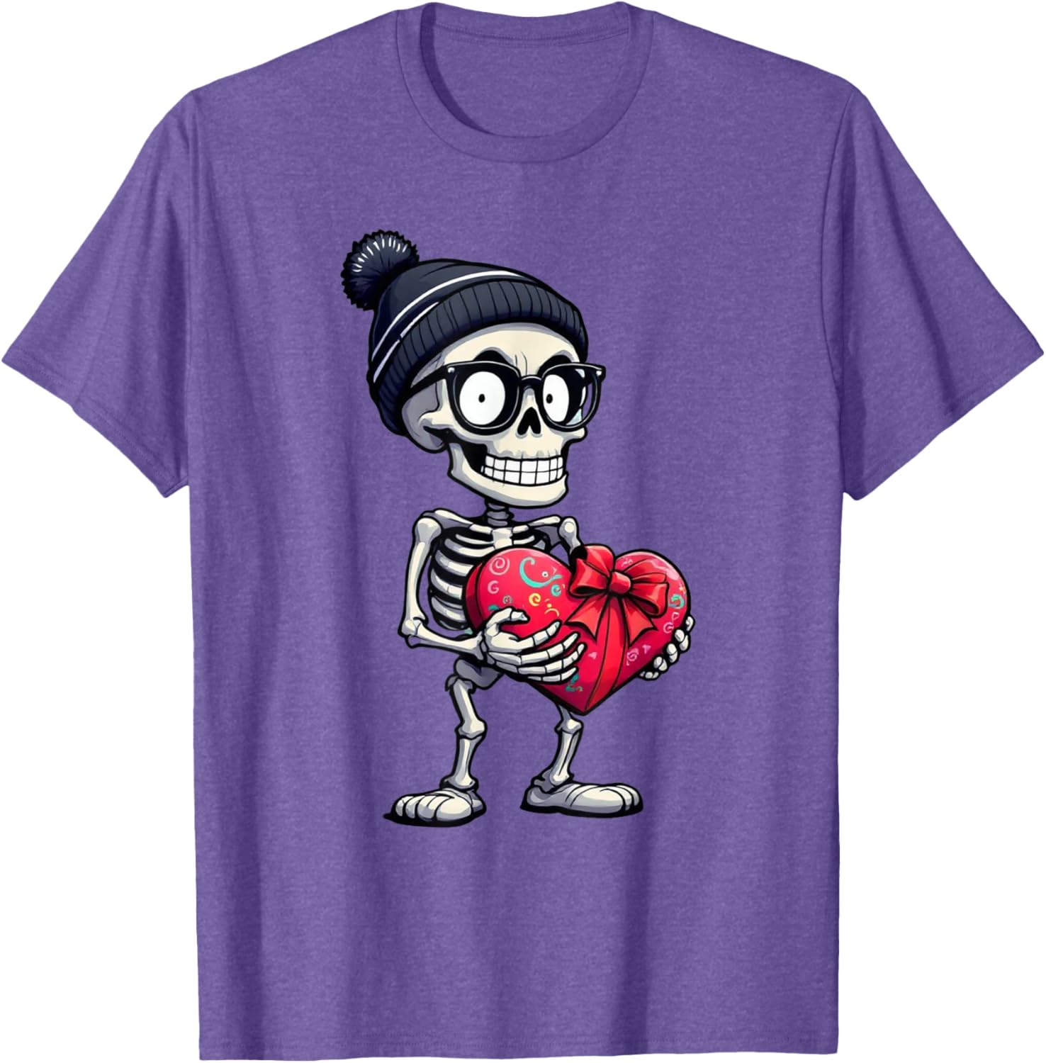 Funny Skeleton Heart Valentine's Day T-Shirt for Men and Women - 23
