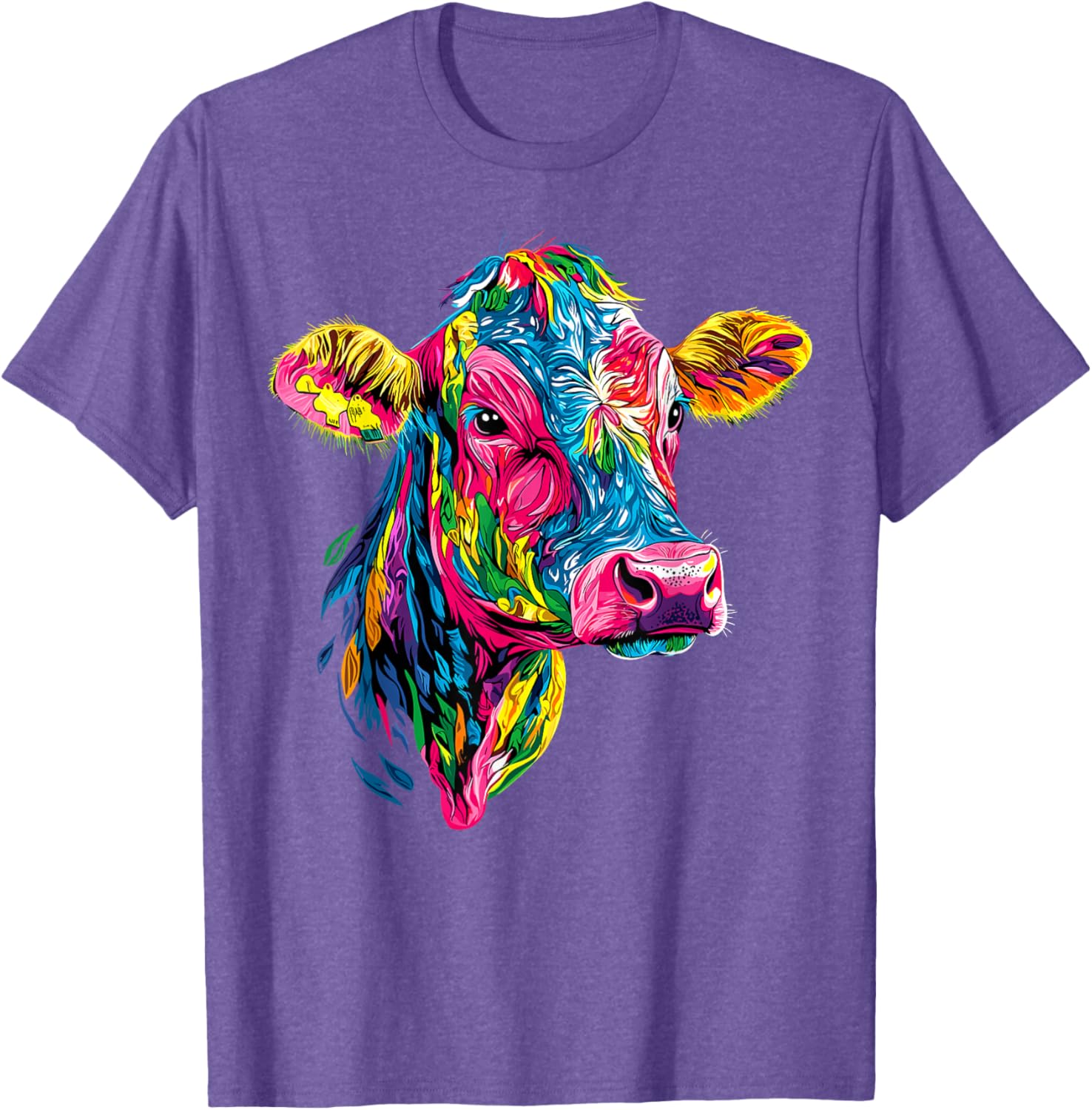 Cute Vegan Cow T-Shirt for Cattle Farmers - Adorable Farm Apparel - 4