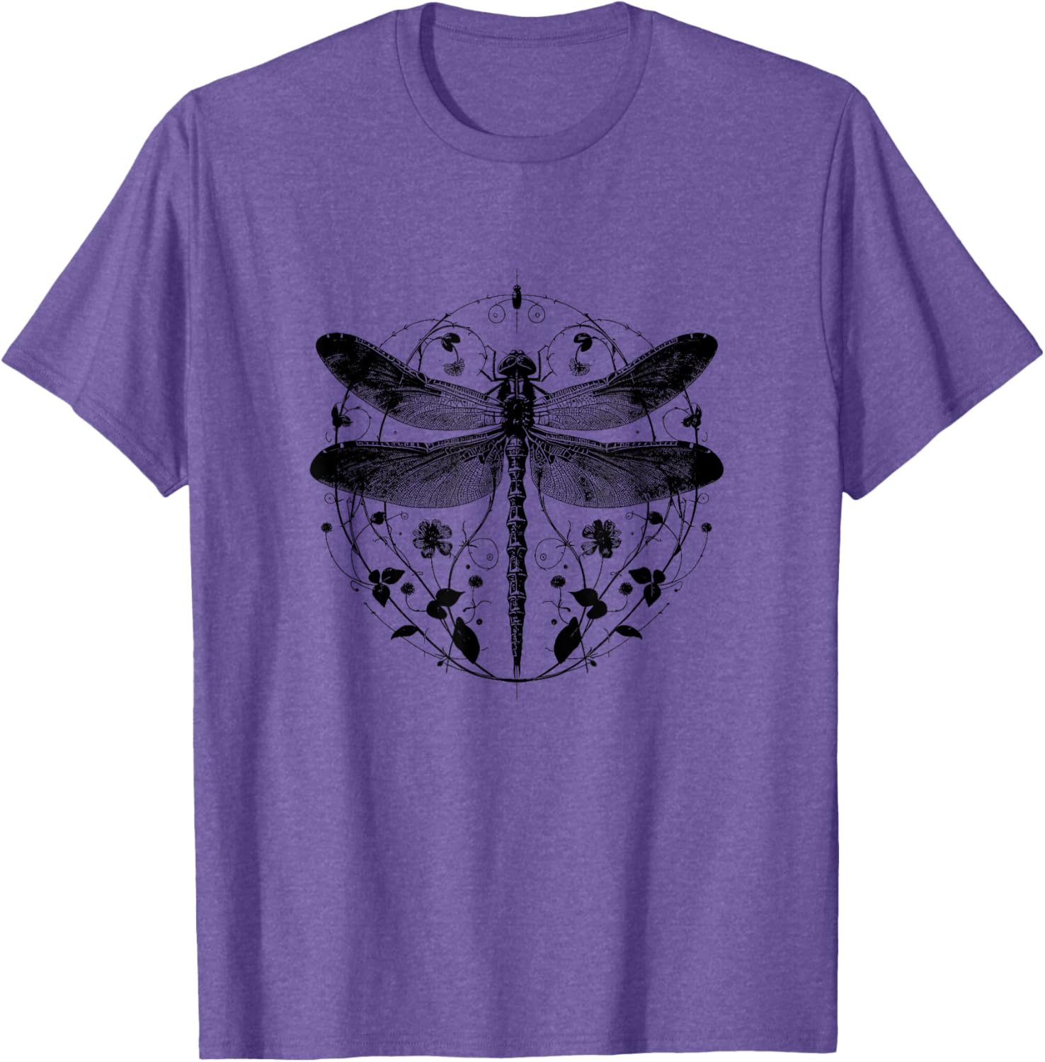 Cute Casual Summer Dragonfly Print T-Shirt for Stylish Comfort - 1
