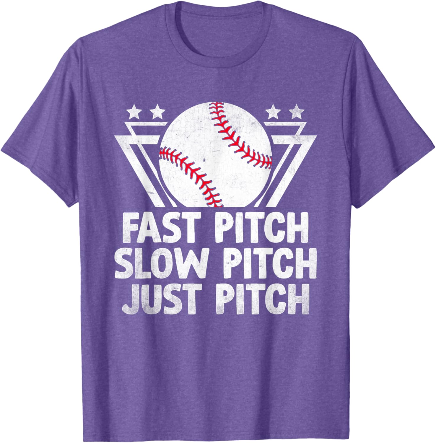 Fast Pitch Slow Pitch Just Pitch Softball T-Shirt for Players and Fans - 12