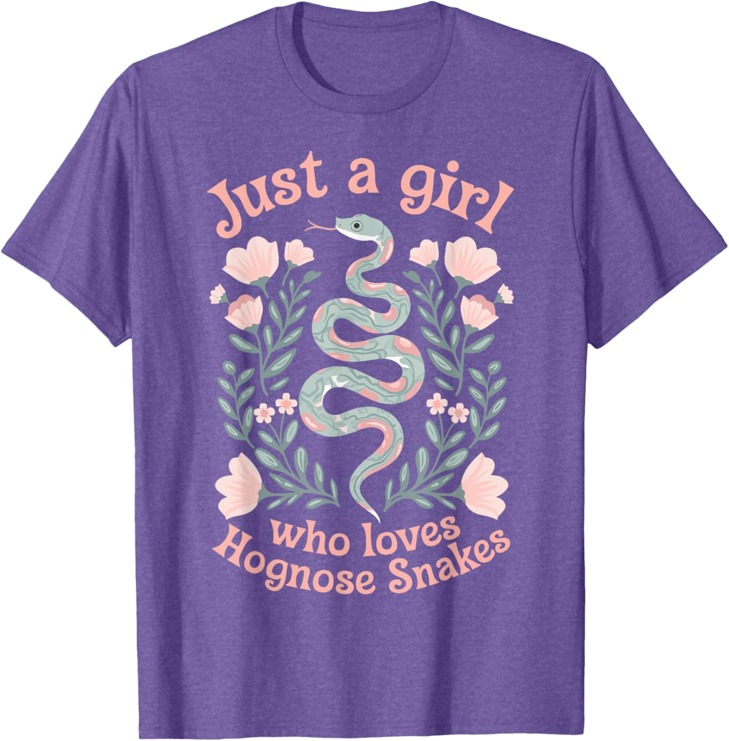 Just A Girl Who Loves Hognose Snakes T-Shirt Cute Snake Lover Tee - 2