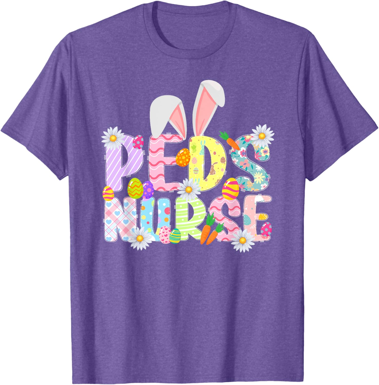 Peds Nurse Easter Bunny T-Shirt for Pediatric Nurses Fun Holiday Outfit - 11