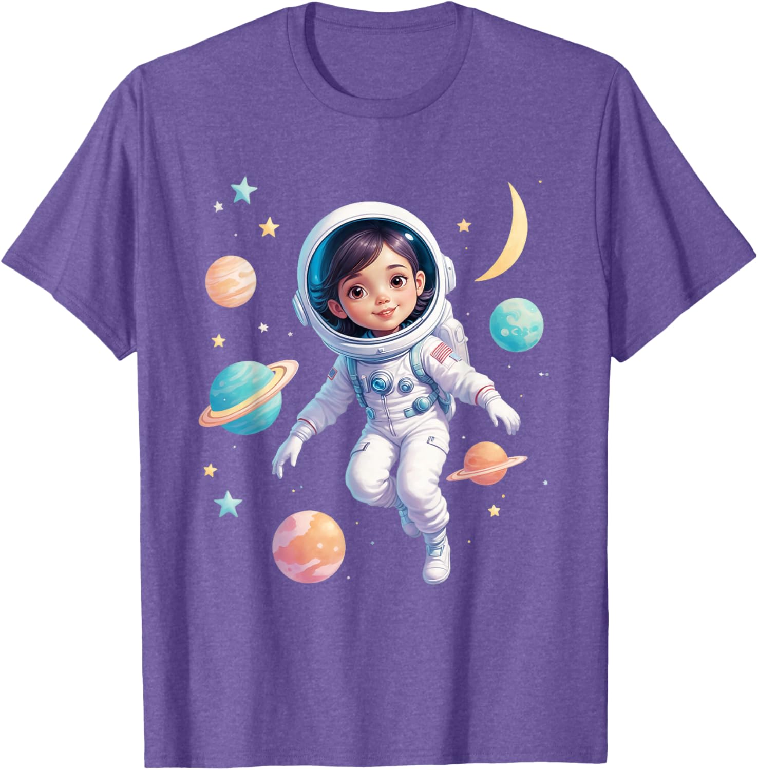 Cute Space Girl Astronaut T-Shirt for Cosmic Explorer Fans - 25
