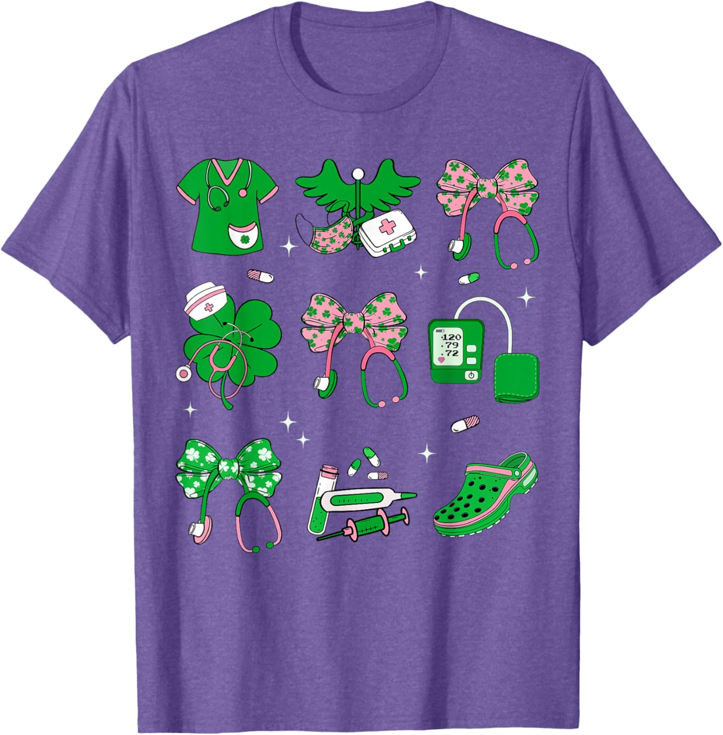 Lucky Shamrock Nurse T-Shirt for St. Patrick's Day Celebration - 25