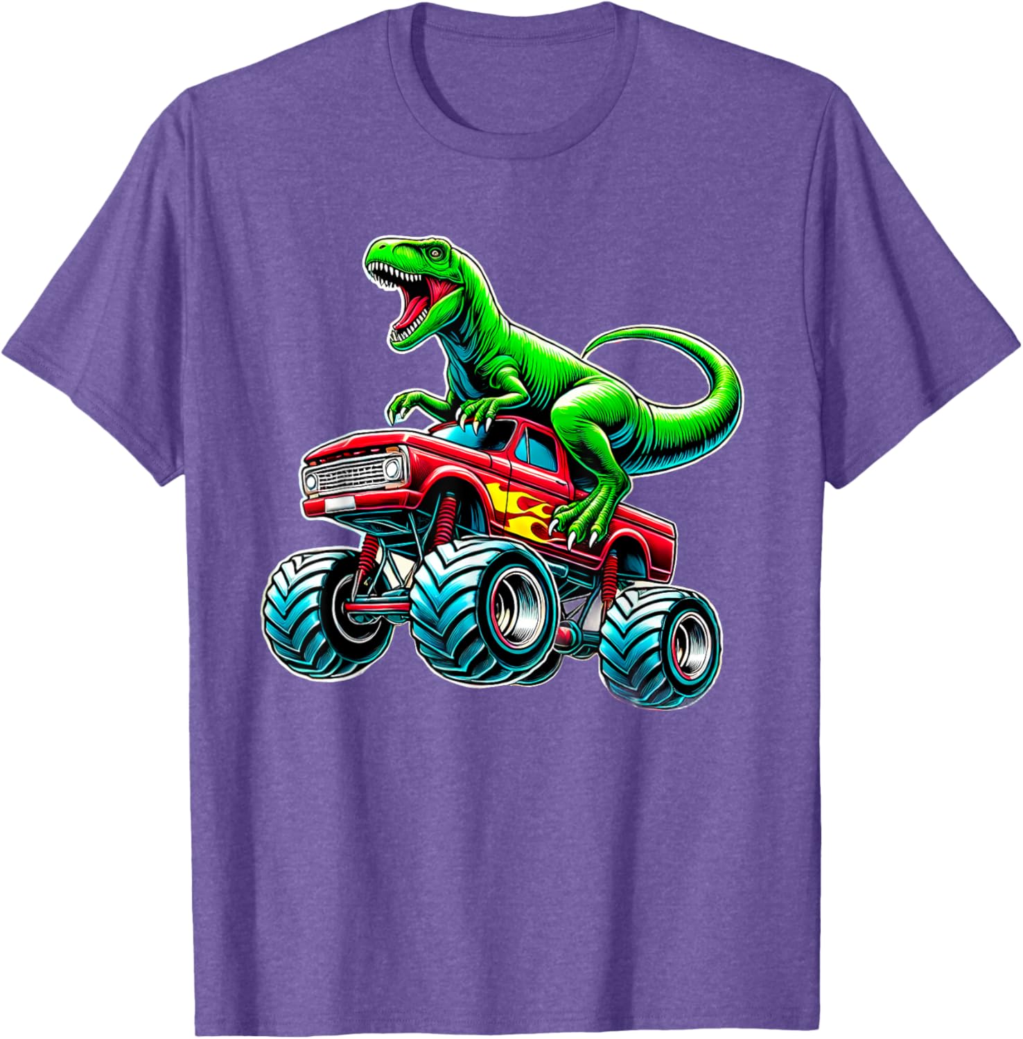 Monster Truck Dinosaur Birthday Party T-Shirt for Boys Fun Gift - 15