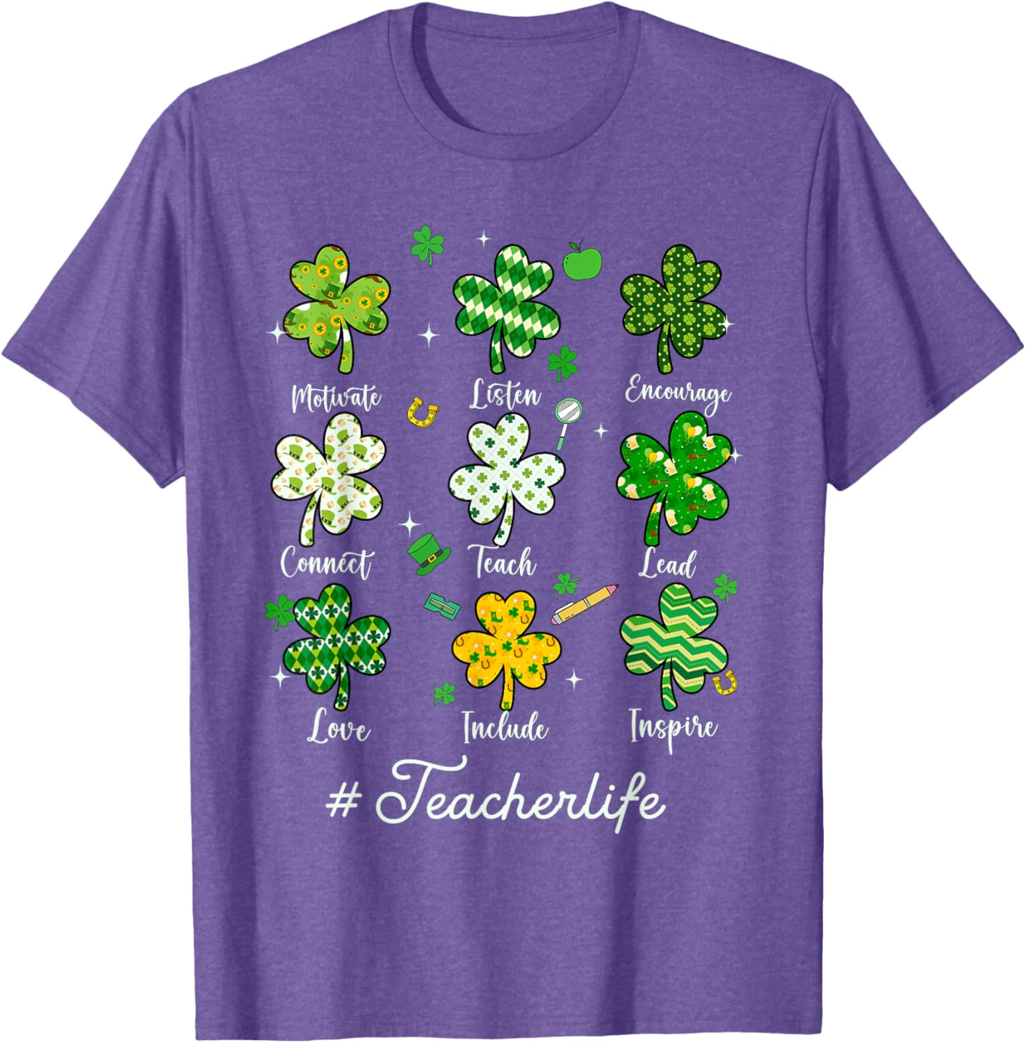 Teacher Life Shamrock T-Shirt - Inspire Love This St. Patrick's Day - 10