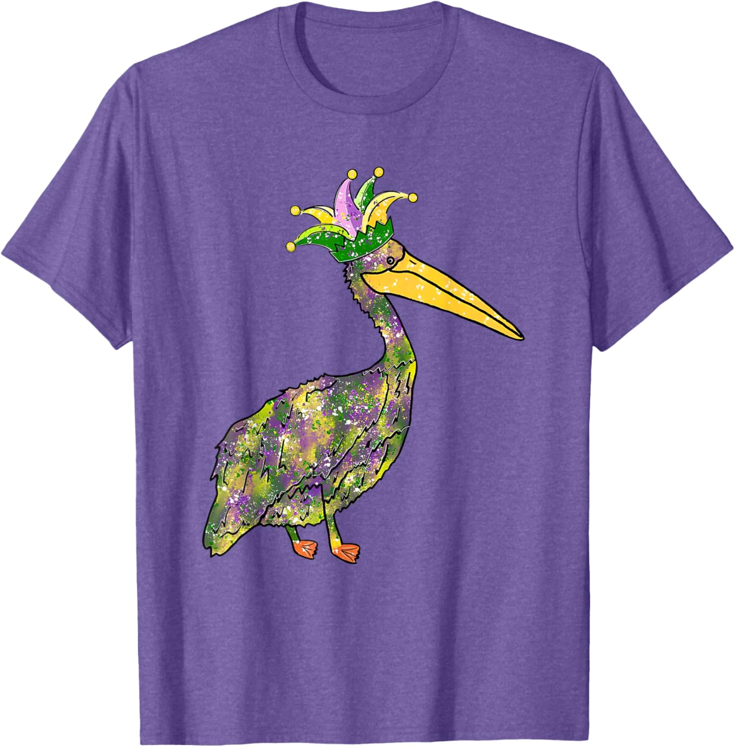 Pelican Mardi Gras Women's Carnival Lover T-Shirt Fun Festive Style - 11