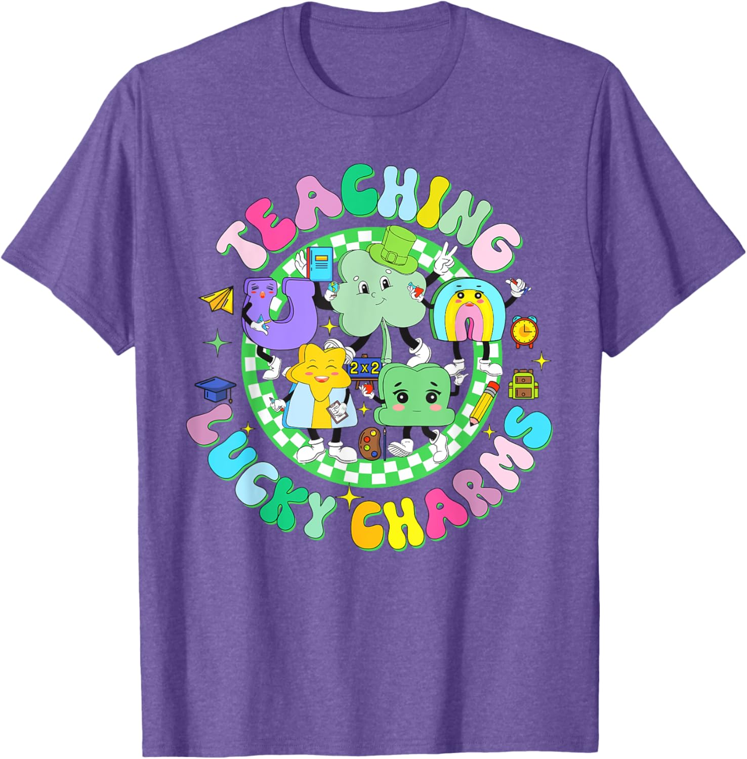 Lucky Charms St Patrick's Day Teacher T-Shirt for Classroom Fun - 7
