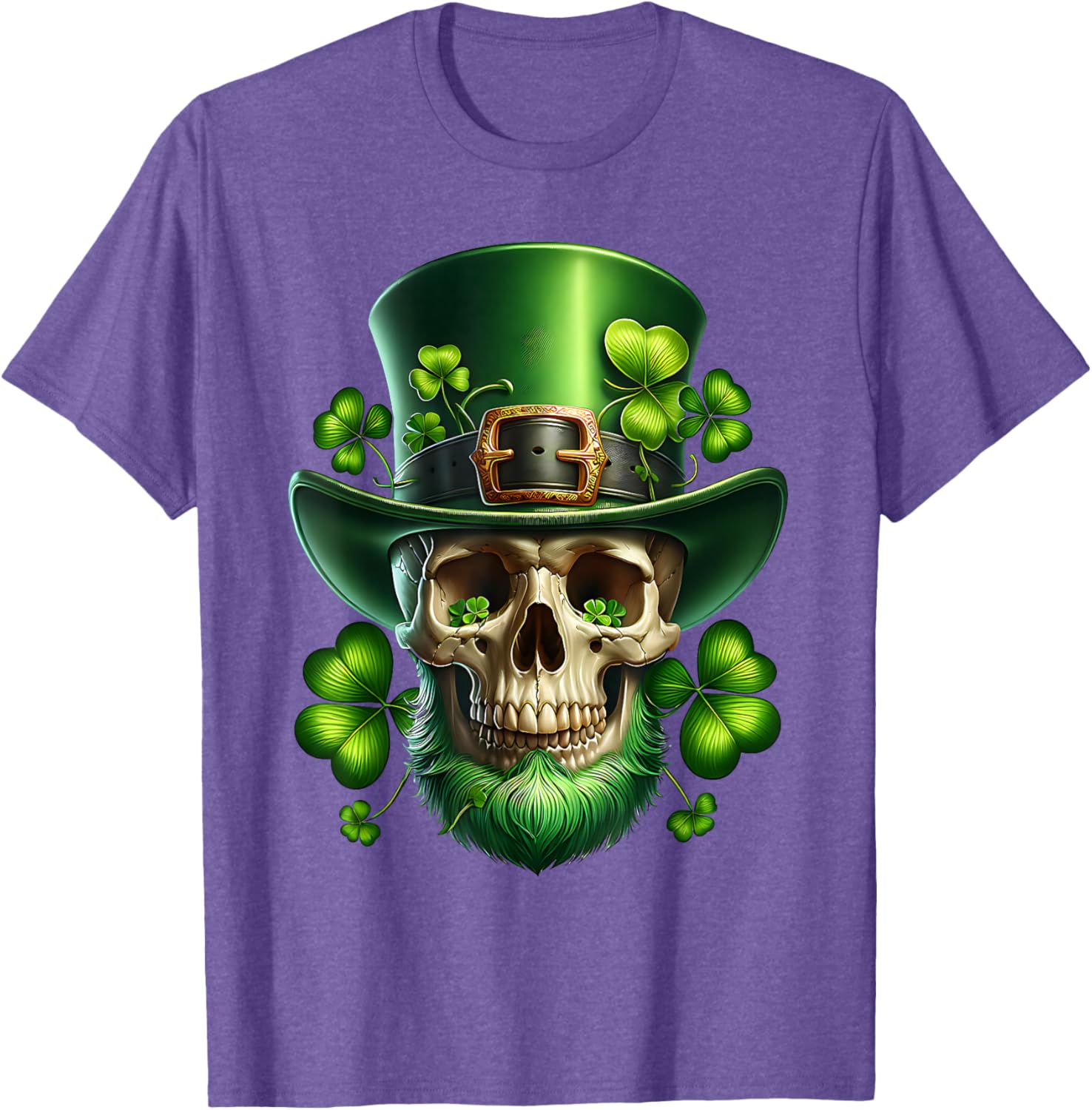 Saint Patrick's Day Sugar Skull T-Shirt for Festive Celebrations - 28