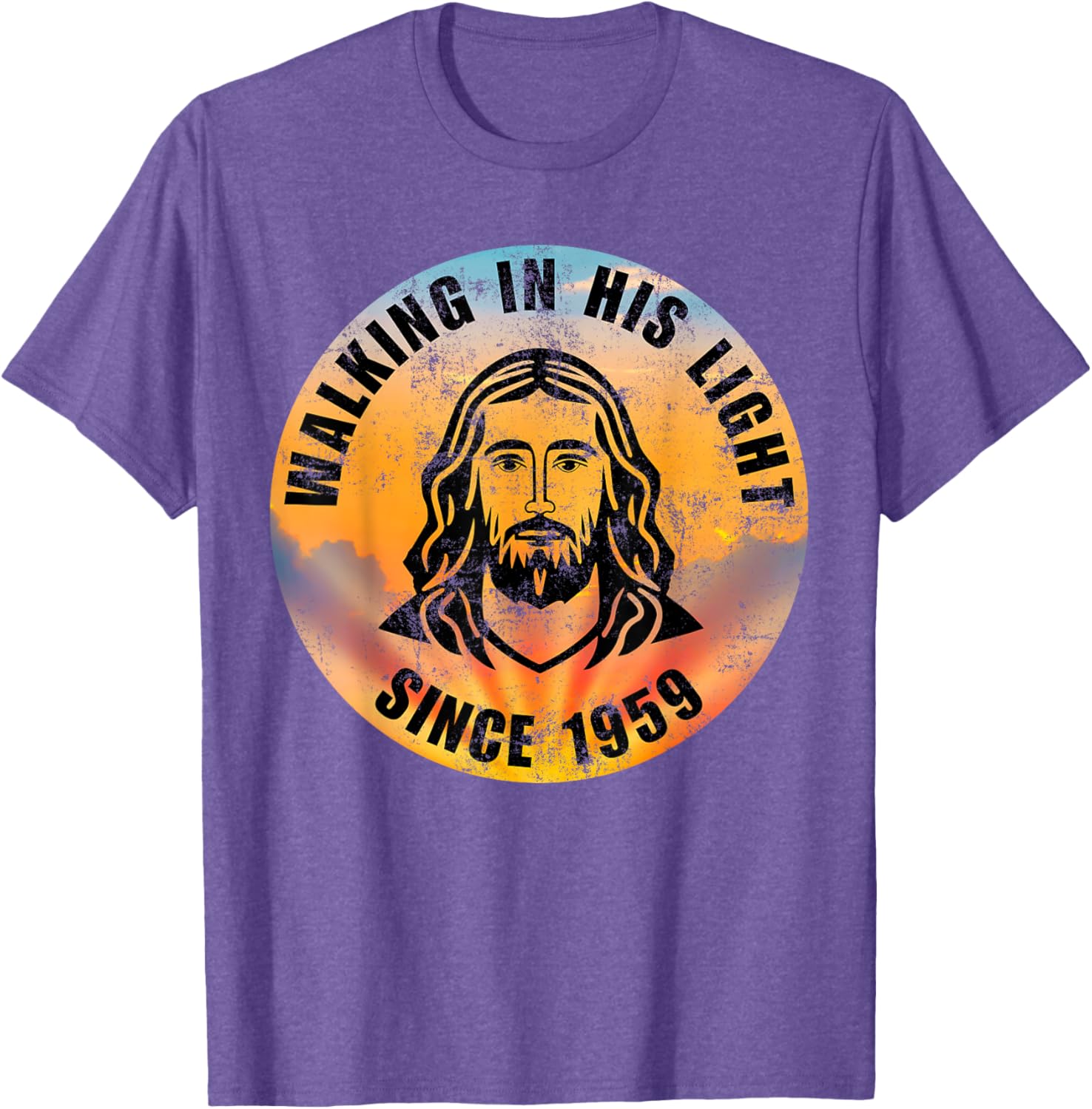 Walking In His Light Since 1959 Christian Quote T-Shirt for Positivity - 5