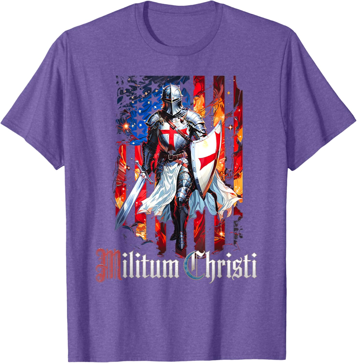 Catholic Knight Templar Crusader Cross T-Shirt for Faith and Style - 4