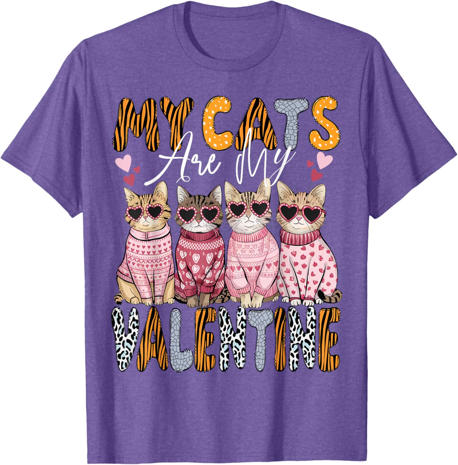 Cute Cat Valentine T-Shirt for Kitten Lovers - Perfect for All Ages - 14