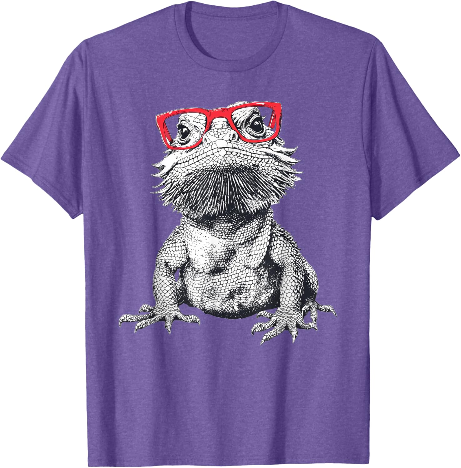 Cool Bearded Dragon Nerdy Glasses T-Shirt for Fun Animal Lovers - 16