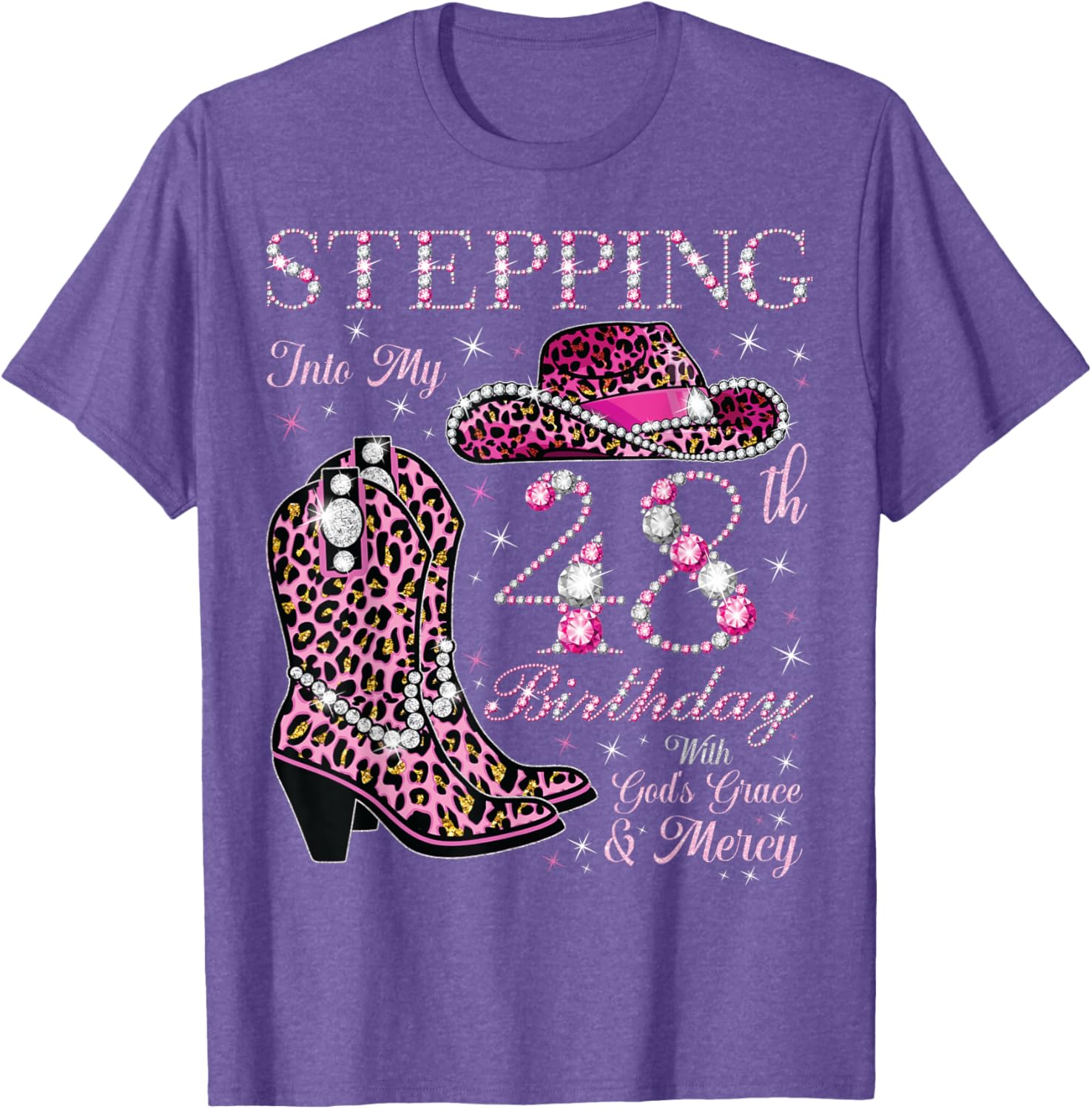 Celebrate 48 With Grace and Mercy T-Shirt for Birthday Joy and Blessings - 11