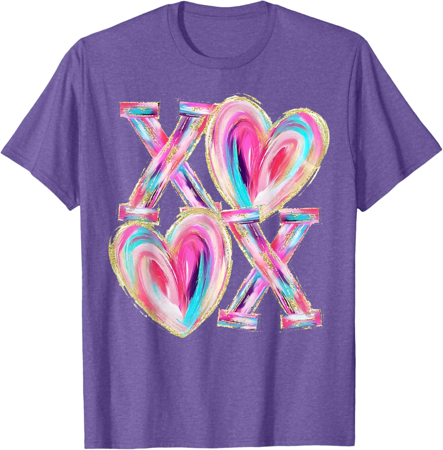 Valentine Abstract Heart T-Shirt for Girls and Women - Cute and Stylish - 6