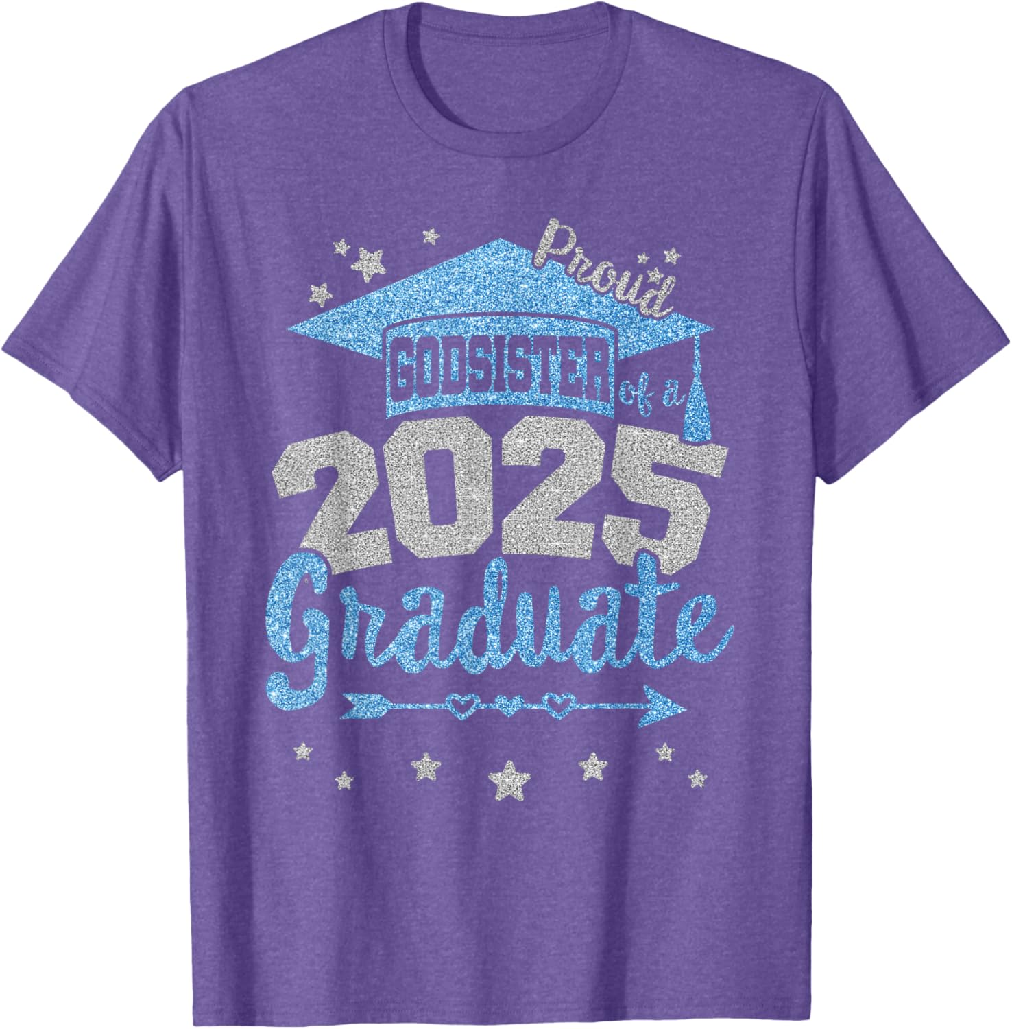 Proud Godsister of 2025 Graduate Team 25 Senior T-Shirt for Celebrations - 10