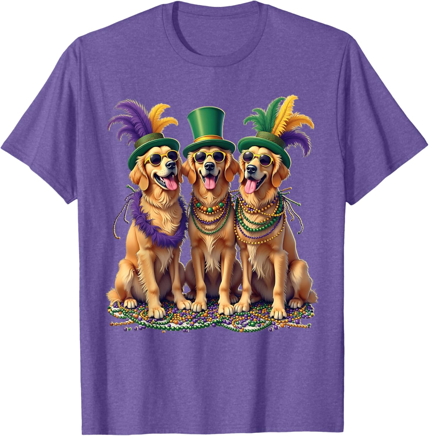 Festive Labrador Mardi Gras T-Shirt for Dog Lovers and Celebration Fans - 14