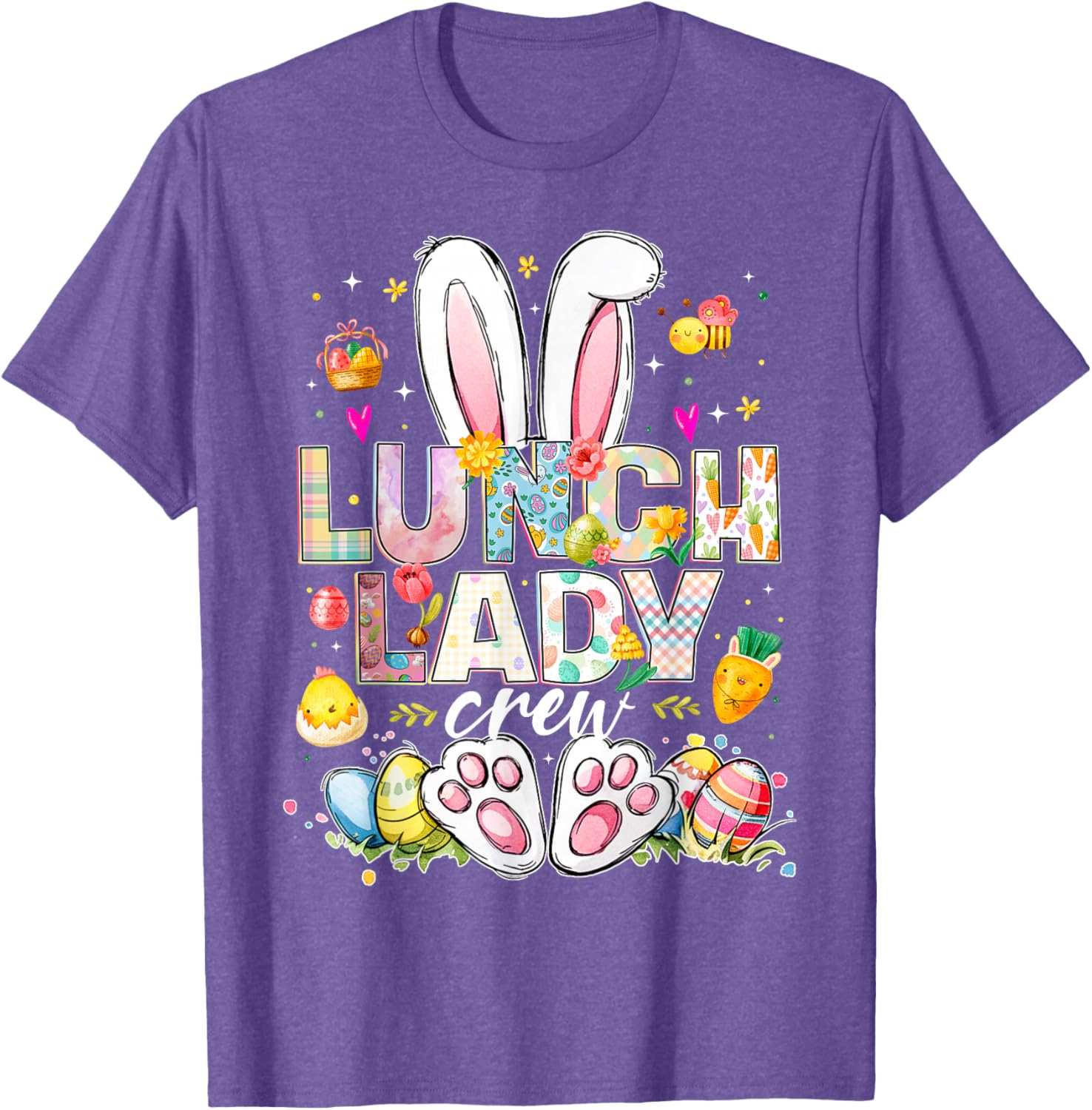 Funny Bunny Lunch Lady Easter T-Shirt for Cafeteria Workers - 8