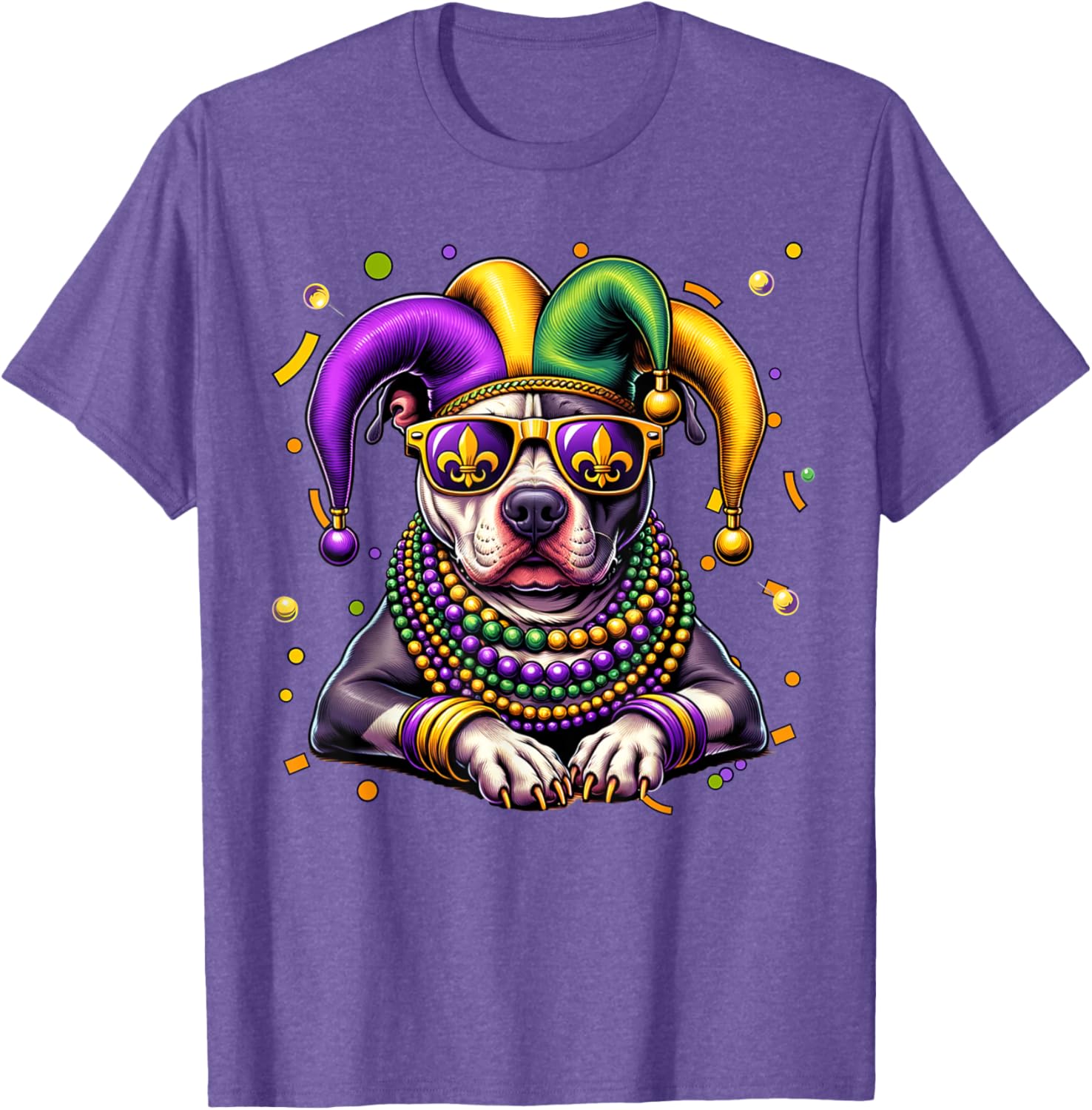 Mardi Gras Pitbull Festival T-Shirt for Men and Women - Fun Carnival Wear - 2