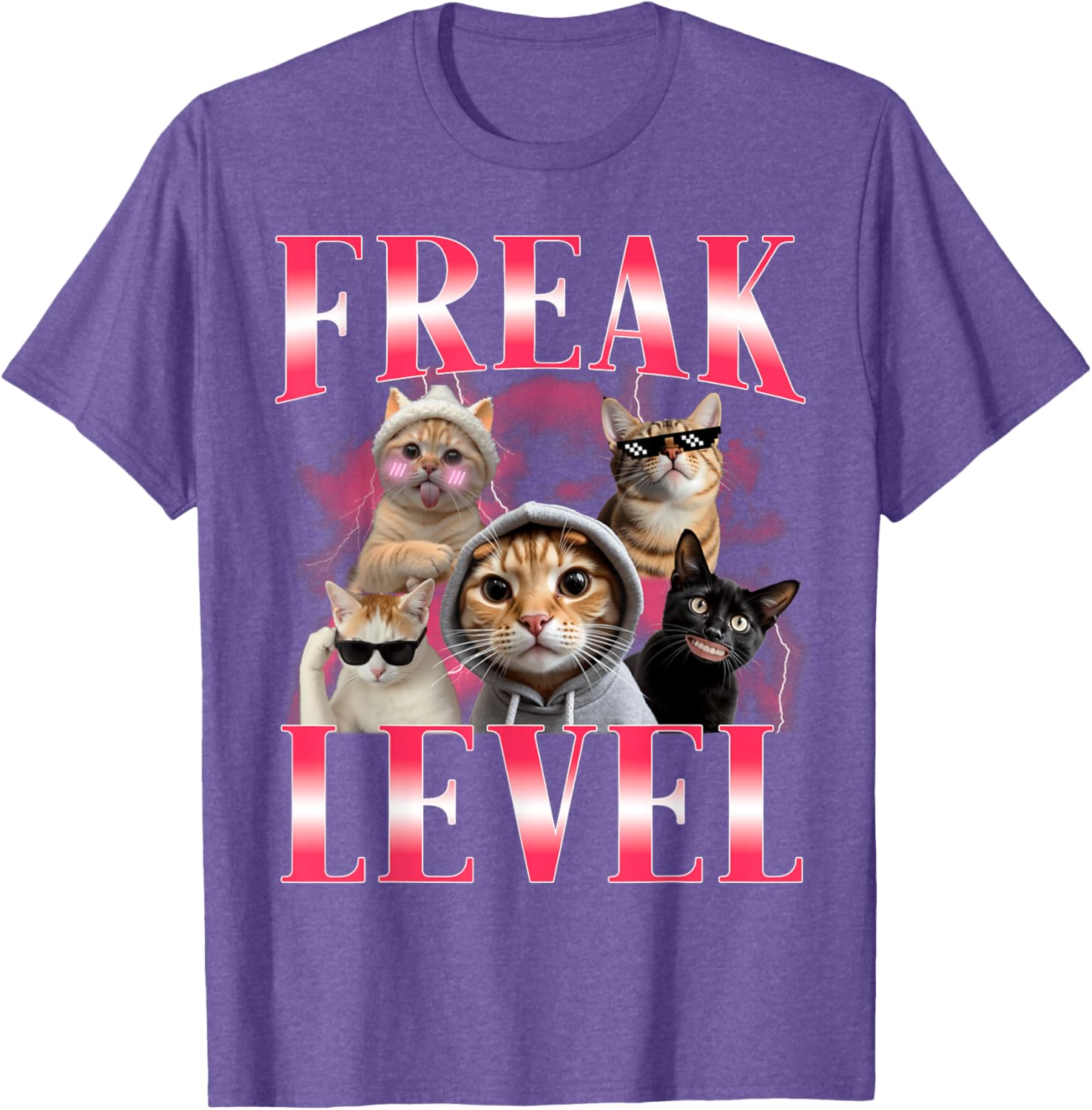 Funny Cat Meme T-Shirt Certified Freak Humor for Cat Lovers - 20