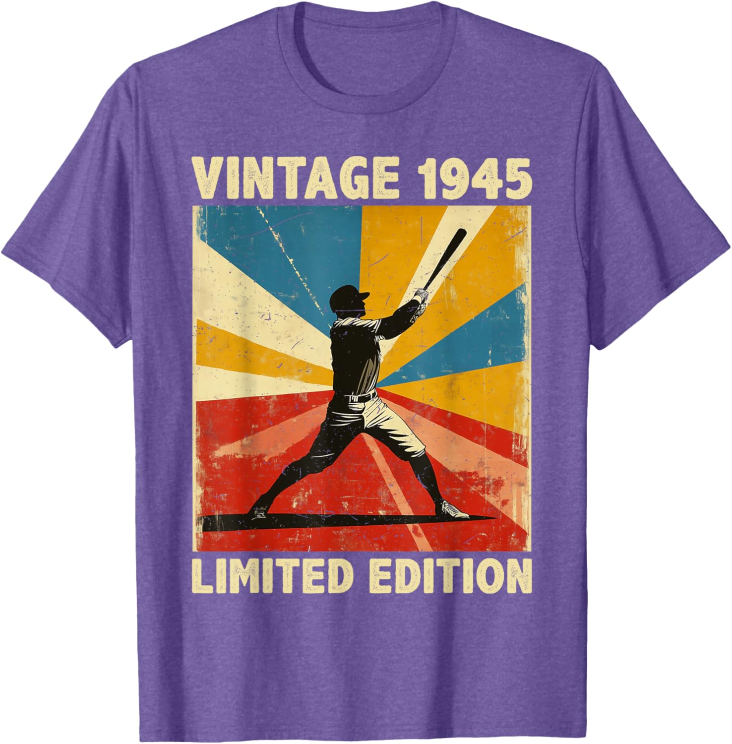 Retro Vintage 1945 Baseball Lover Funny T-Shirt for True Fans - 5