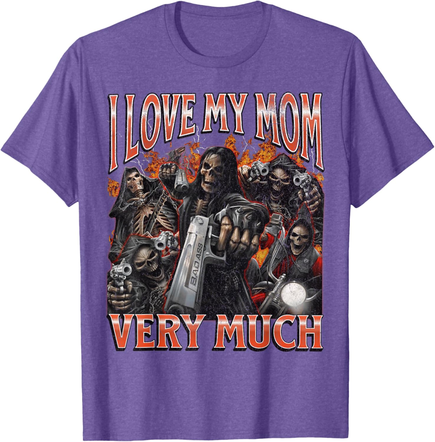 Funny I Love My Mom Skeleton Graphic T-Shirt for Unique Style Lovers - 1