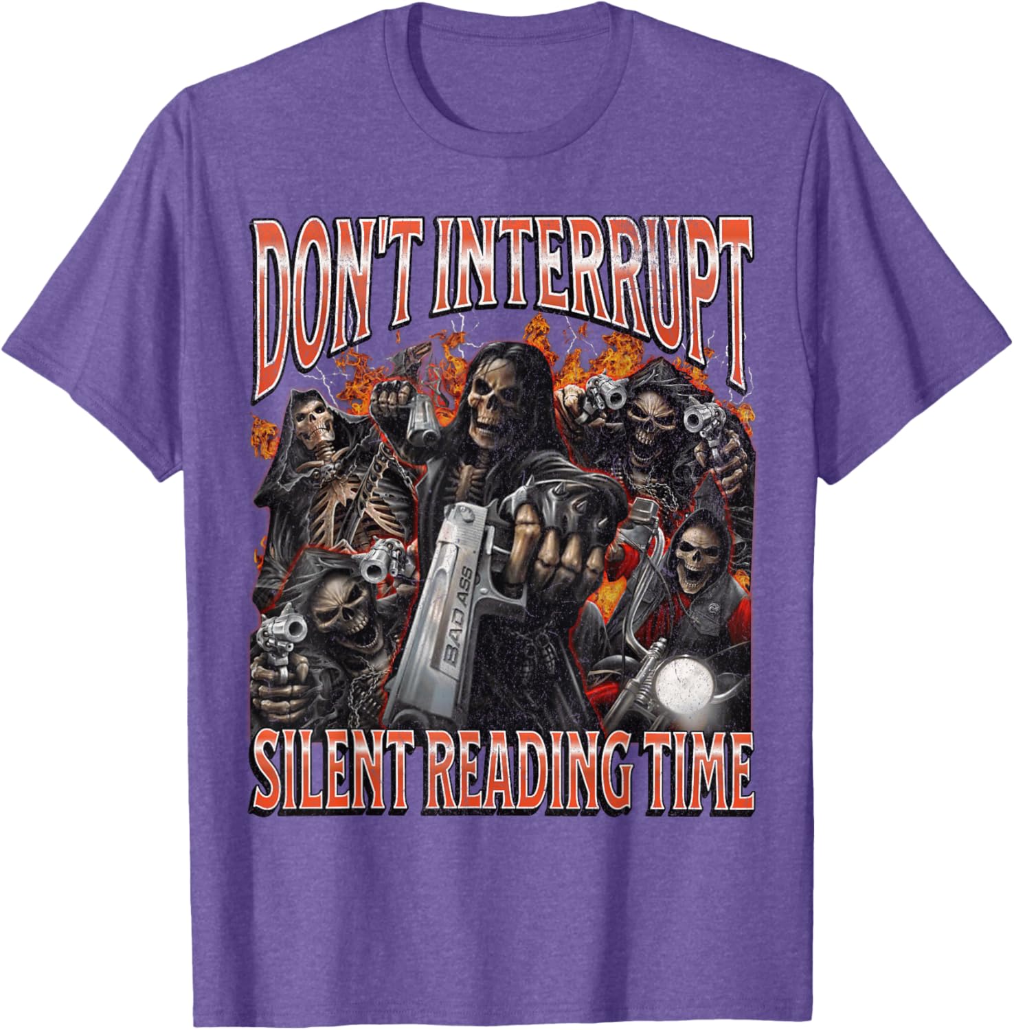 Funny Skeleton Meme T-Shirt Perfect for Silent Reading Time Lovers - 1