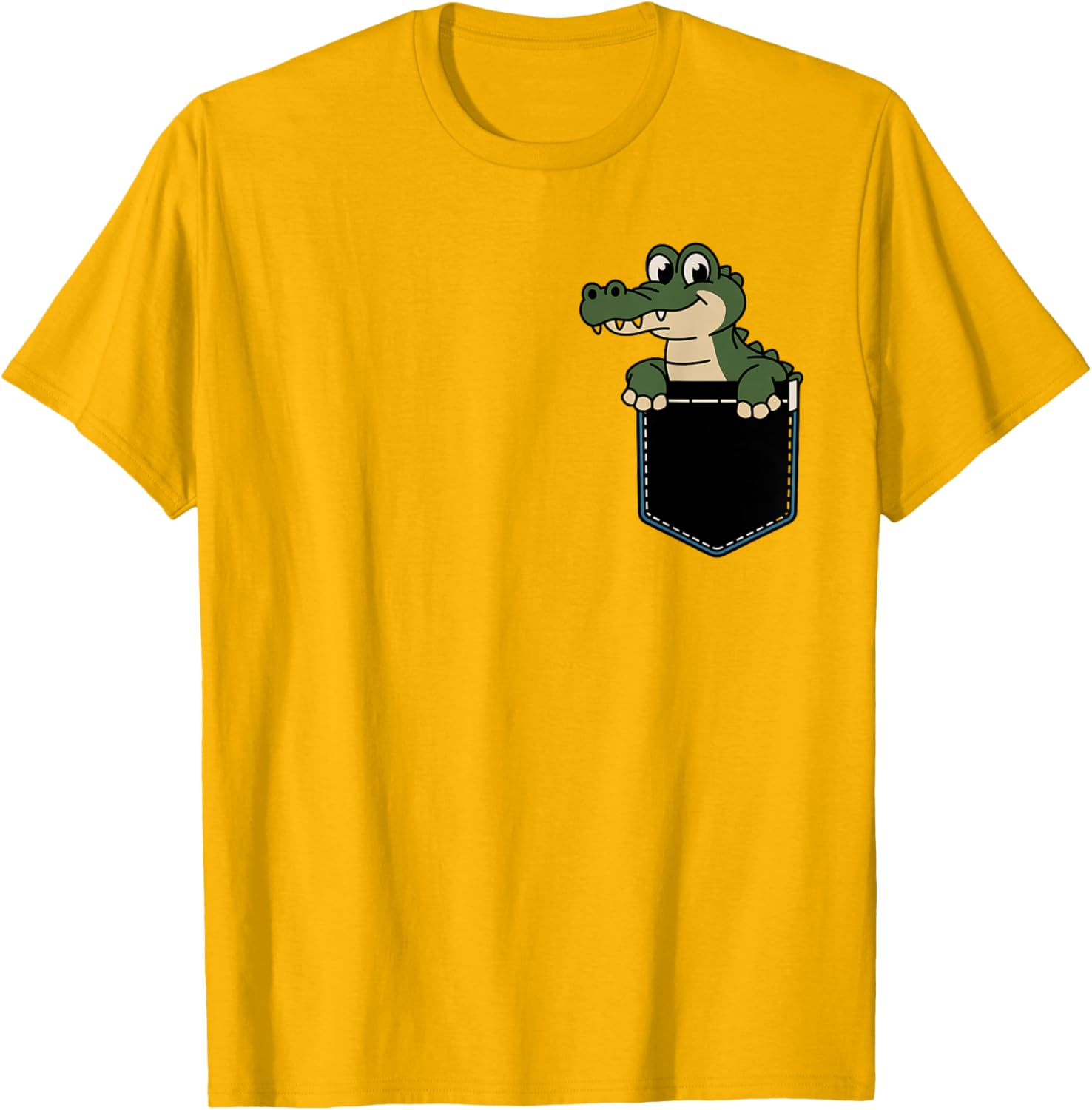 Funny Crocodile Pocket T-Shirt for Men and Women – Cute Animal Design - 18