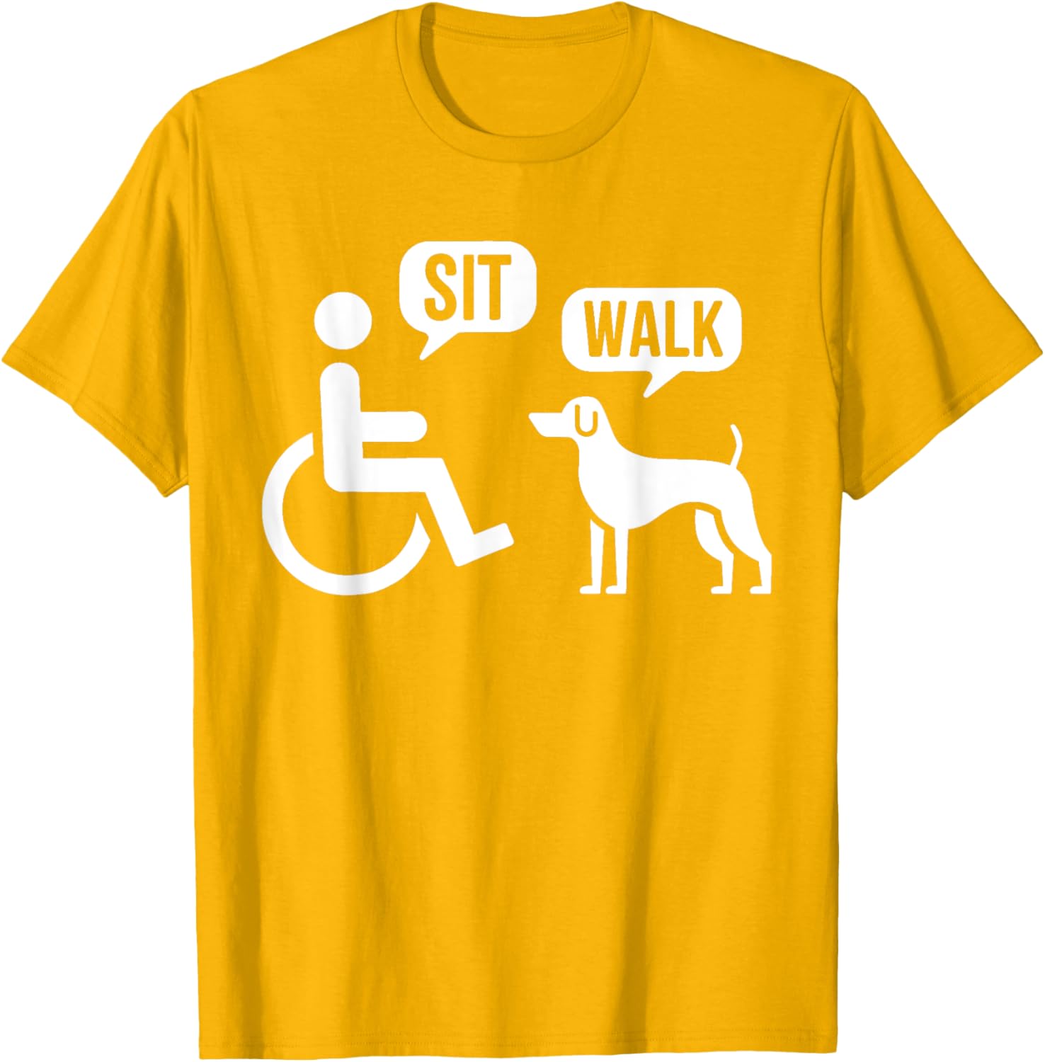 Funny Sit Walk Wheelchair User & Dog T-Shirt for Pet Lovers - 11
