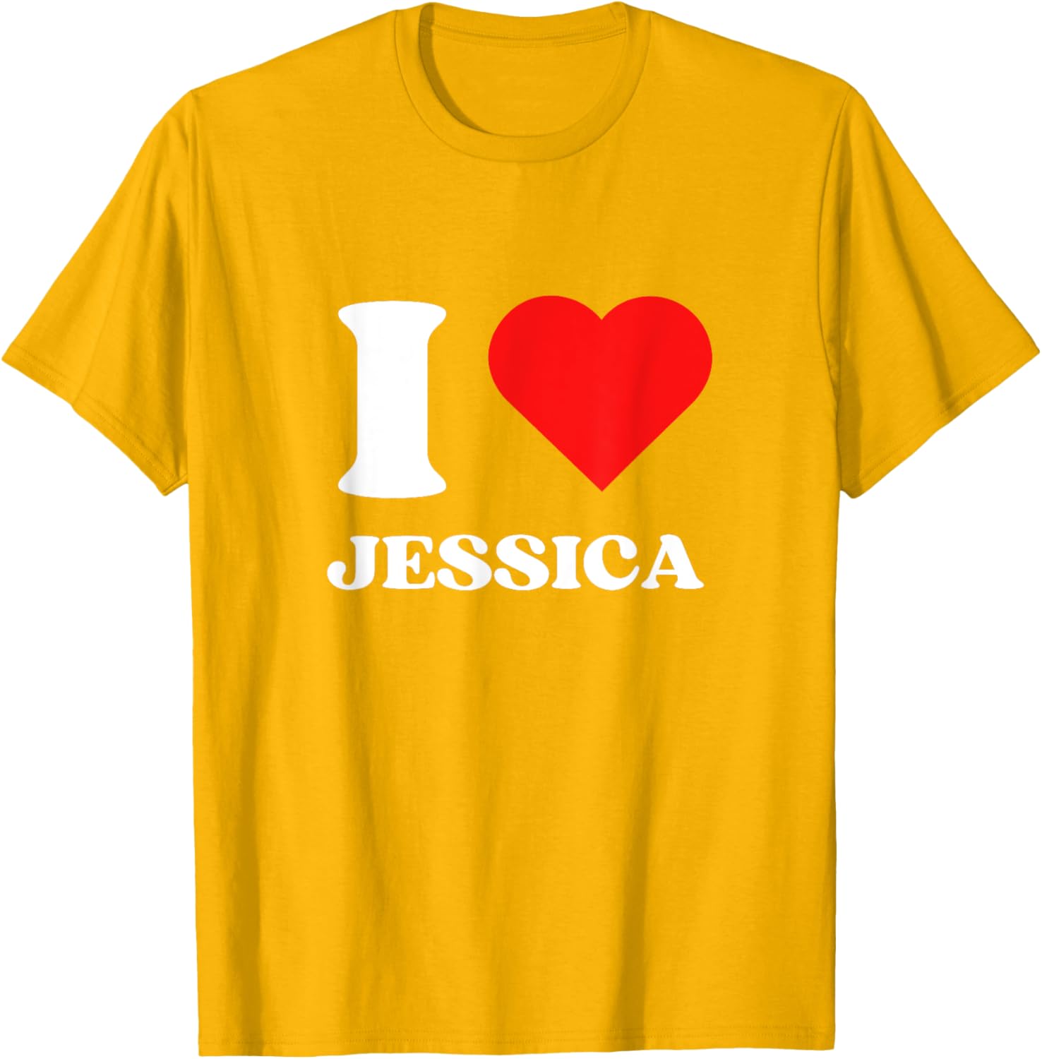 I Love Jessica Y2K Heart Graphic Valentine's Day T-Shirt for Women - 8