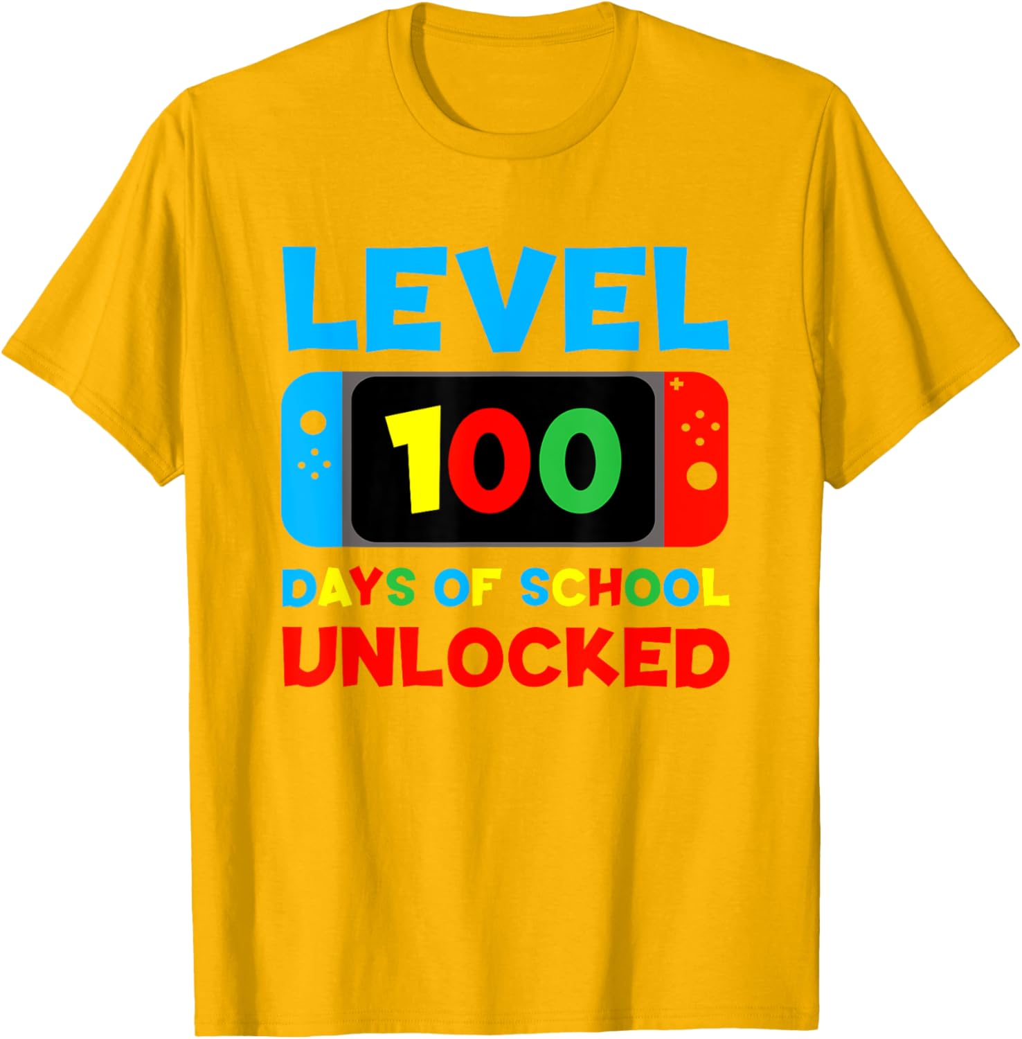 Level 100 Days of School Unlocked T-Shirt for Kids and Teens - 9