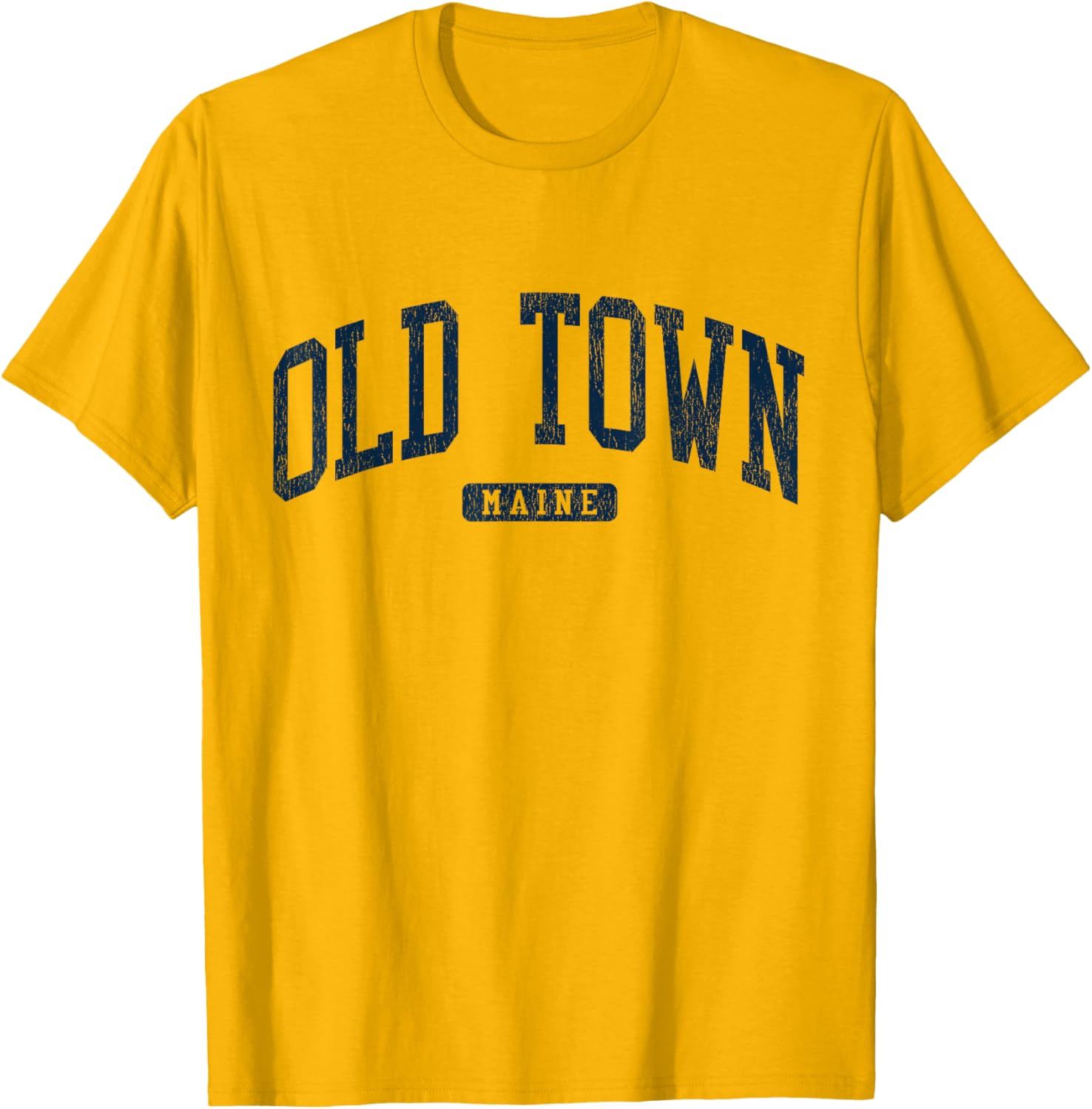 Old Town Maine University Style Blue T-Shirt for College Students - 10