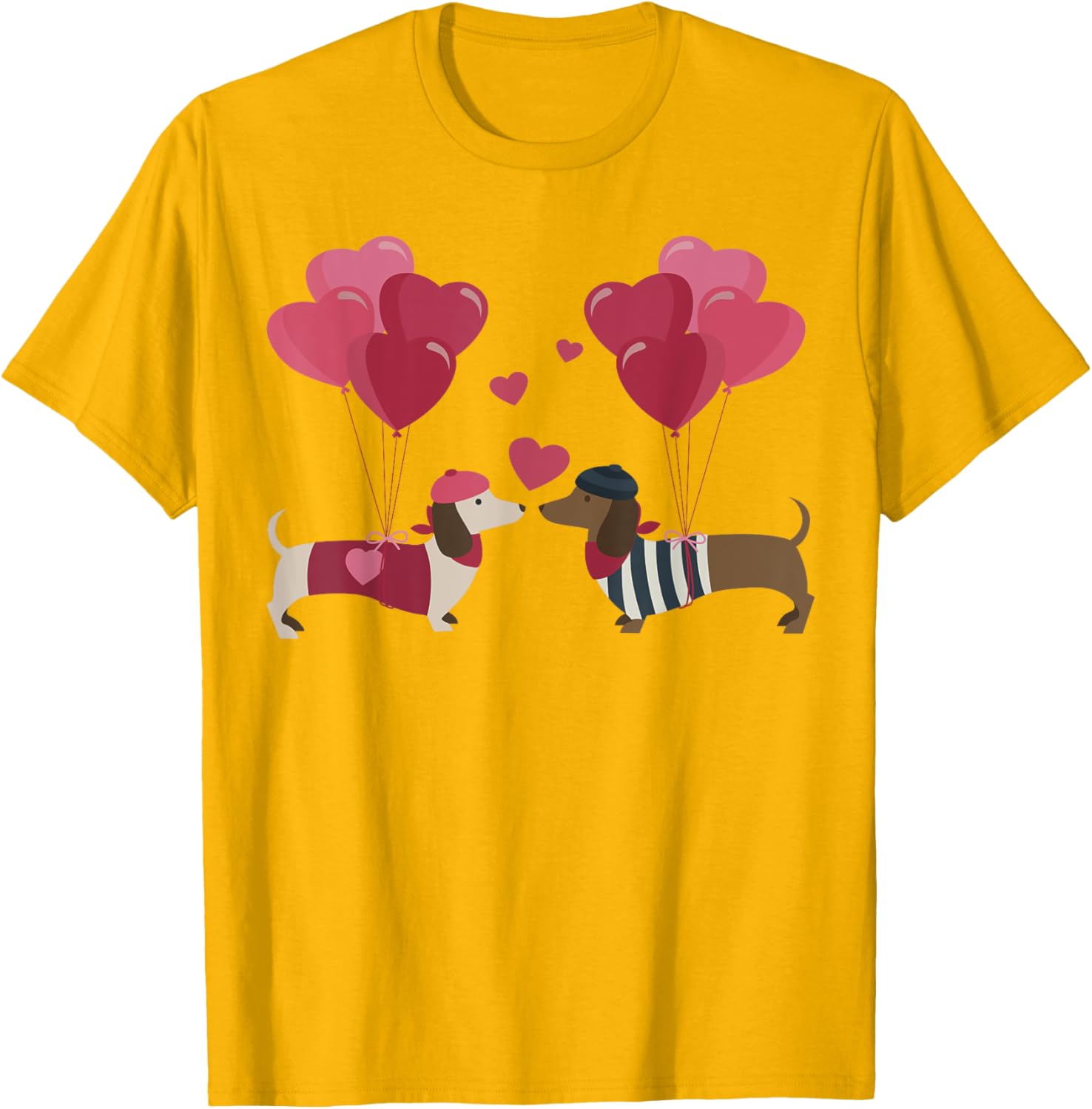Cute Dachshund Valentine's Day T-Shirt for Dog Moms and Dads - 2