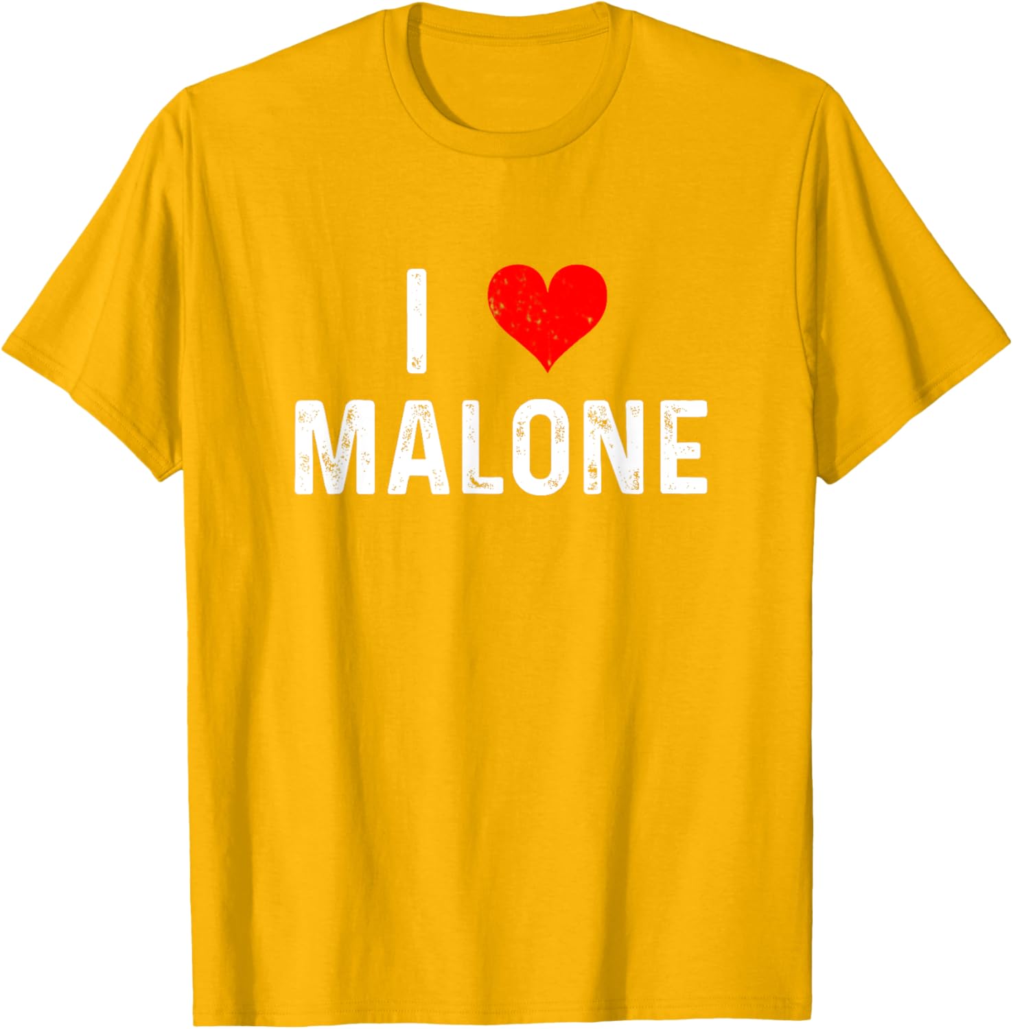 I Love Malone Heart Distressed T-Shirt for Fun and Stylish Outfits - 18