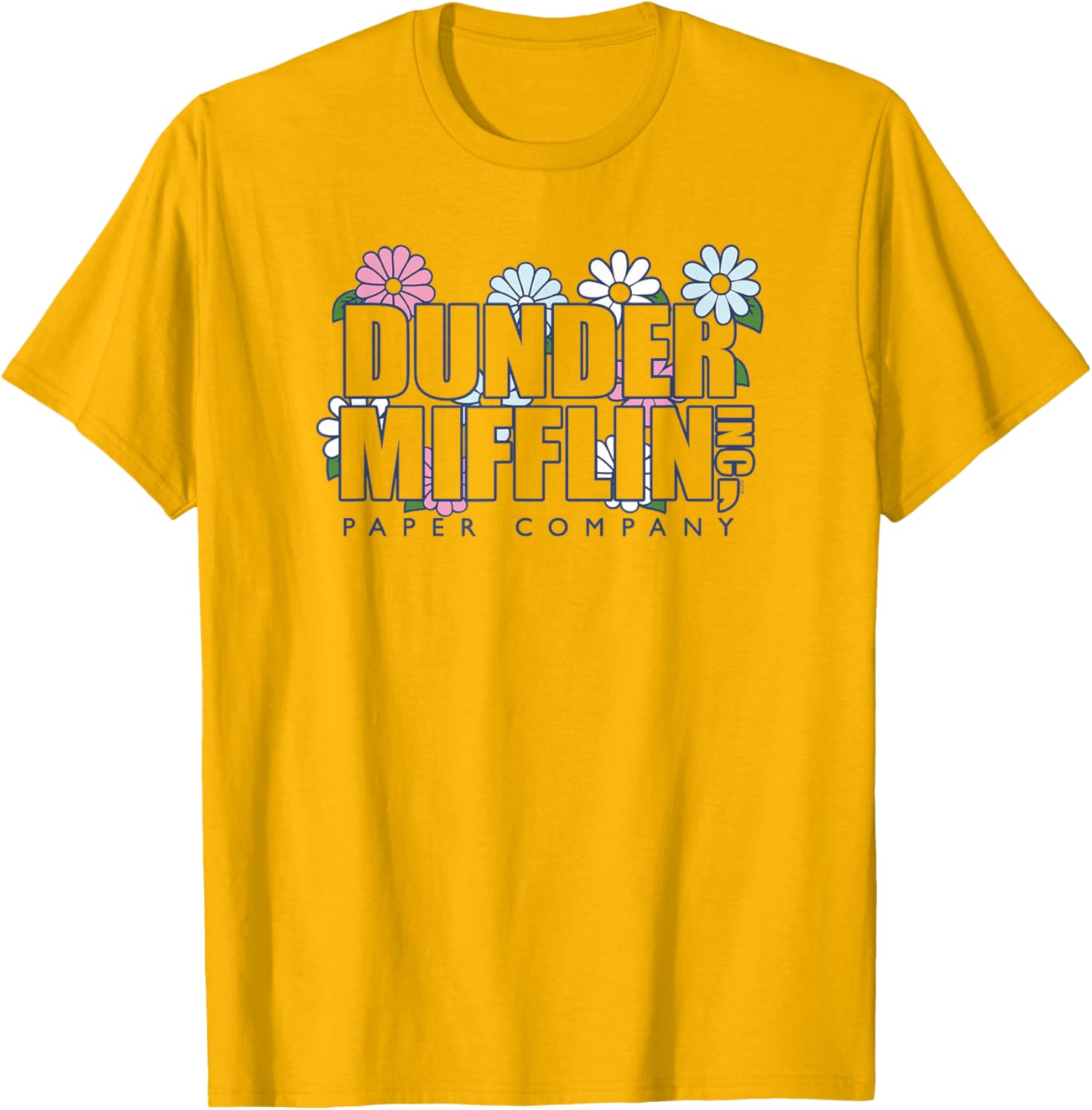 Dunder Mifflin Groovy Flower T-Shirt for Fun Office Wear - 2