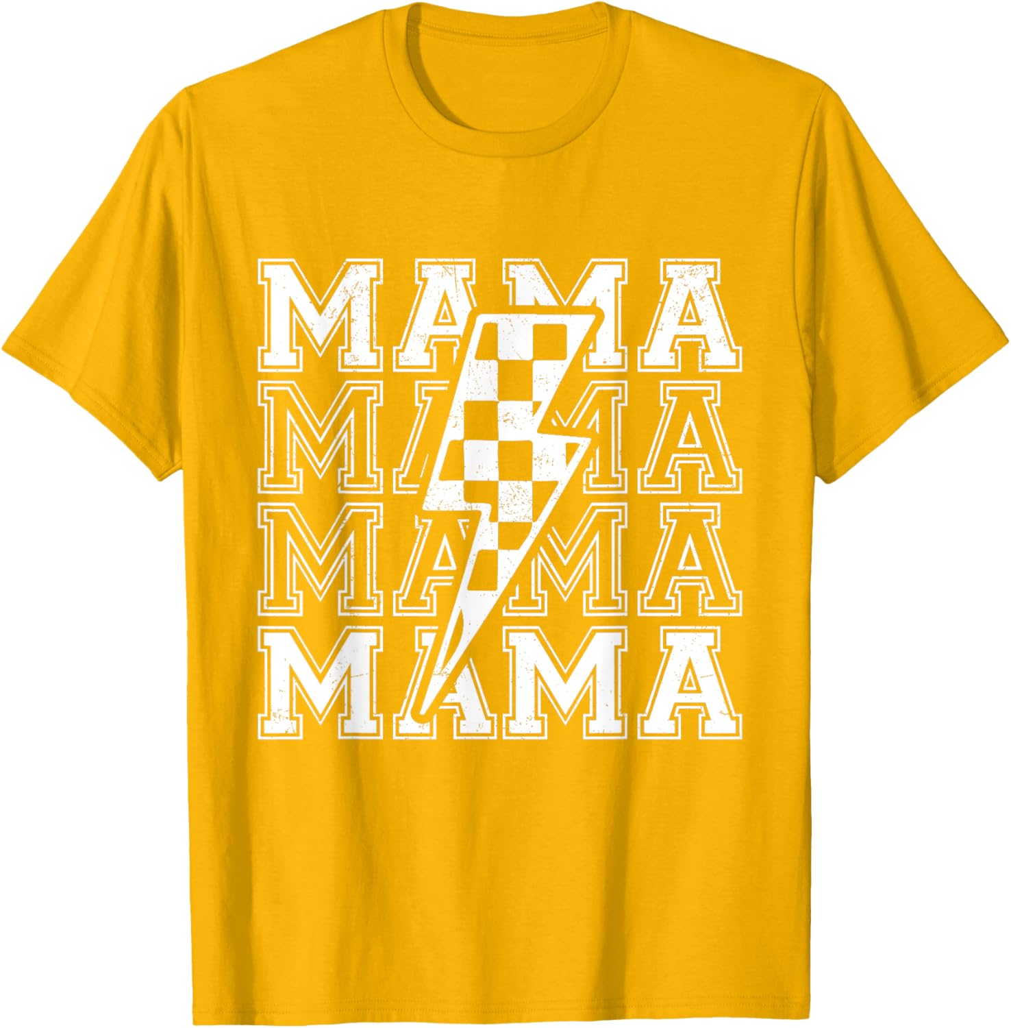 Mama Lightning Bolt Checkered T-Shirt for Cool Moms - Perfect Mother's Day Gift - 19
