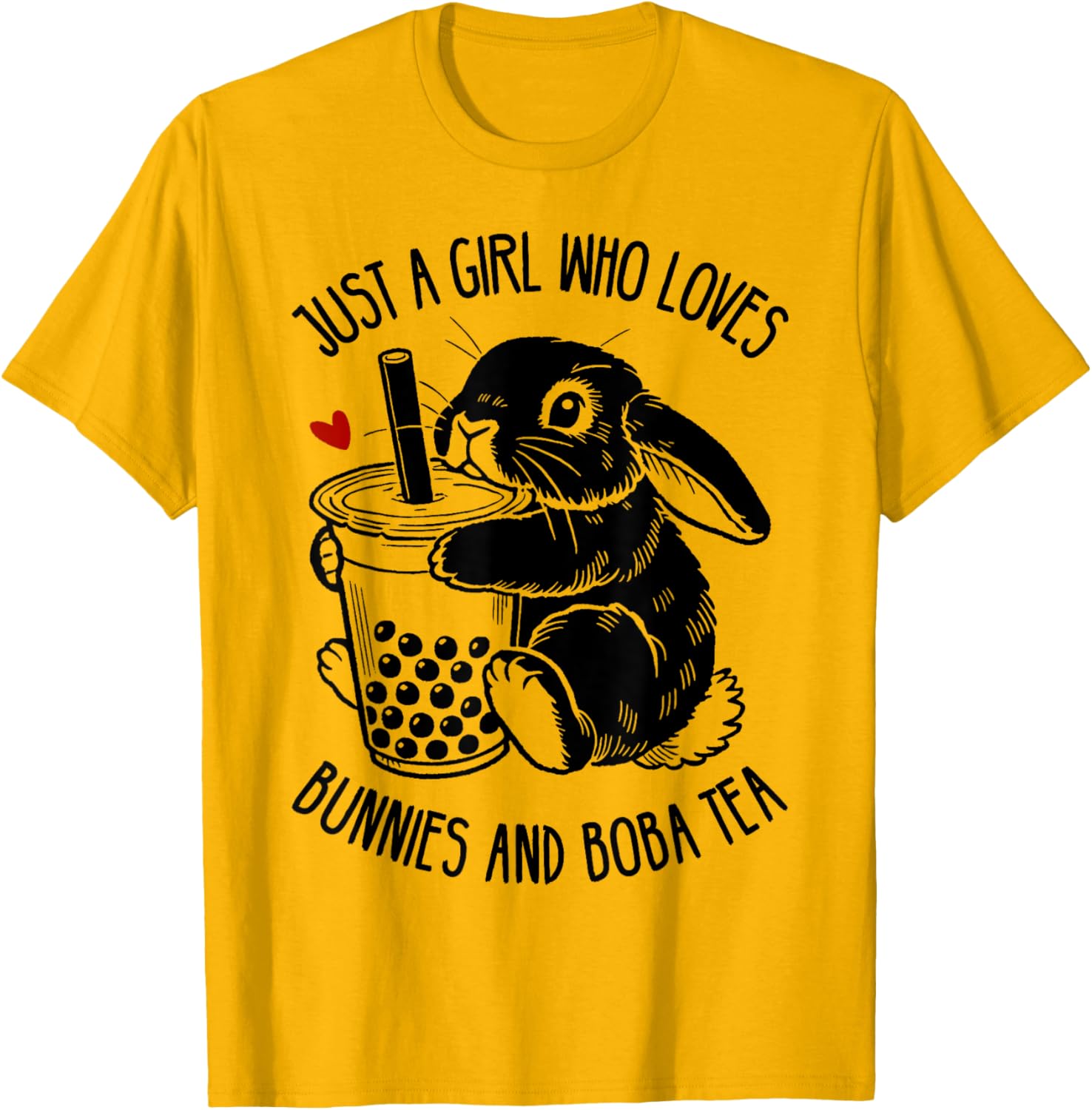Just A Girl Who Loves Bunnies and Boba Tea Holland Lop T-Shirt - 15
