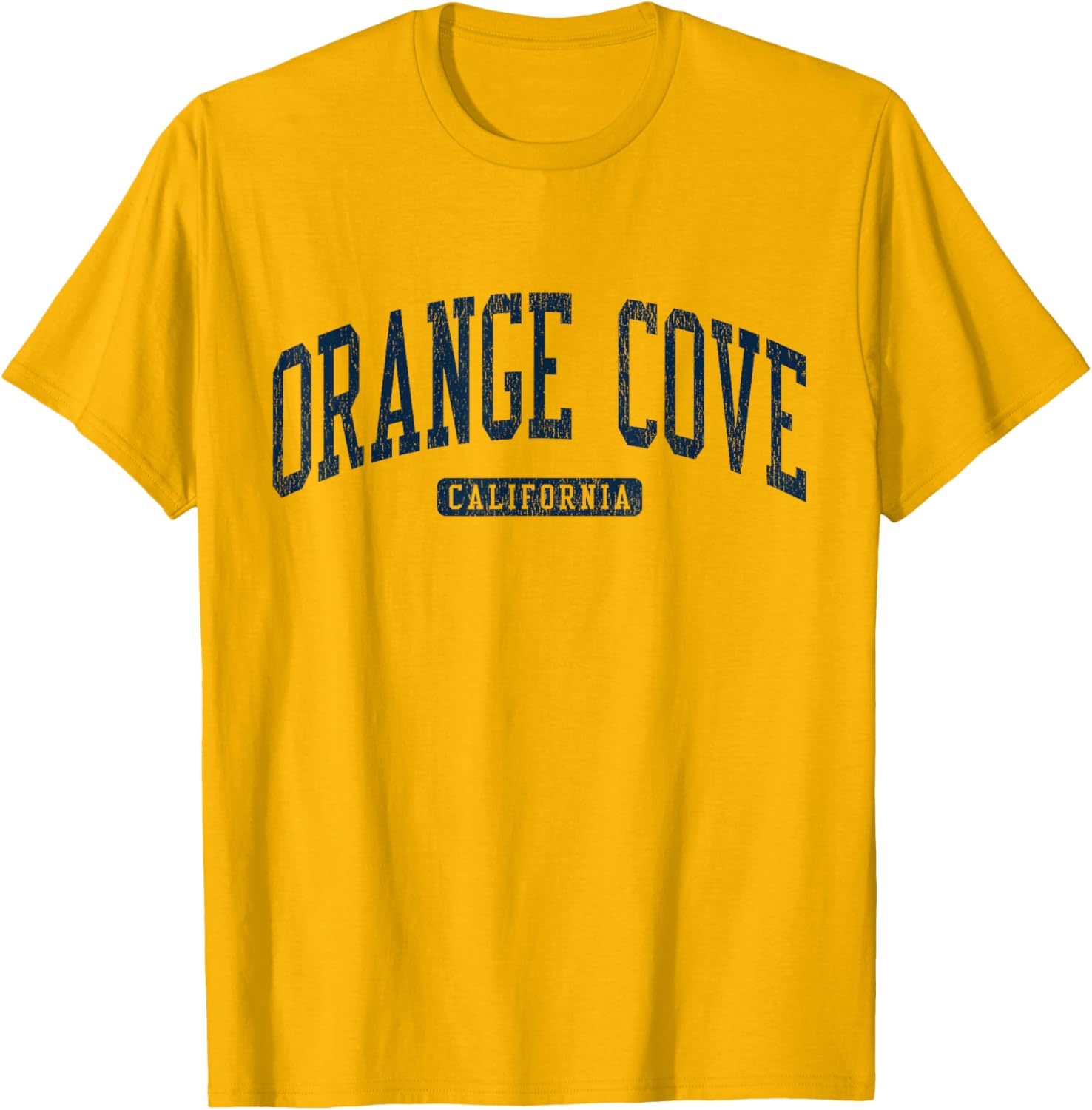 Orange Cove California College Style Blue T-Shirt for Students and Alumni - 8