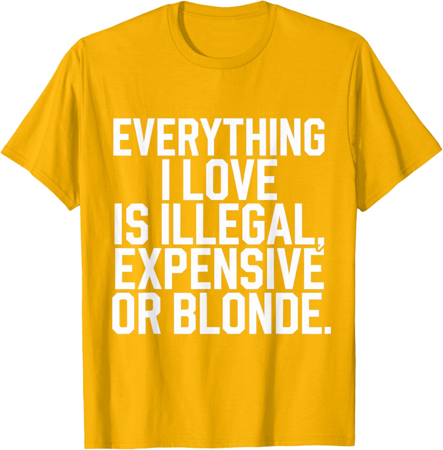 Everything I Love Is Illegal Expensive Or Blonde Graphic Tee Shirt - 12