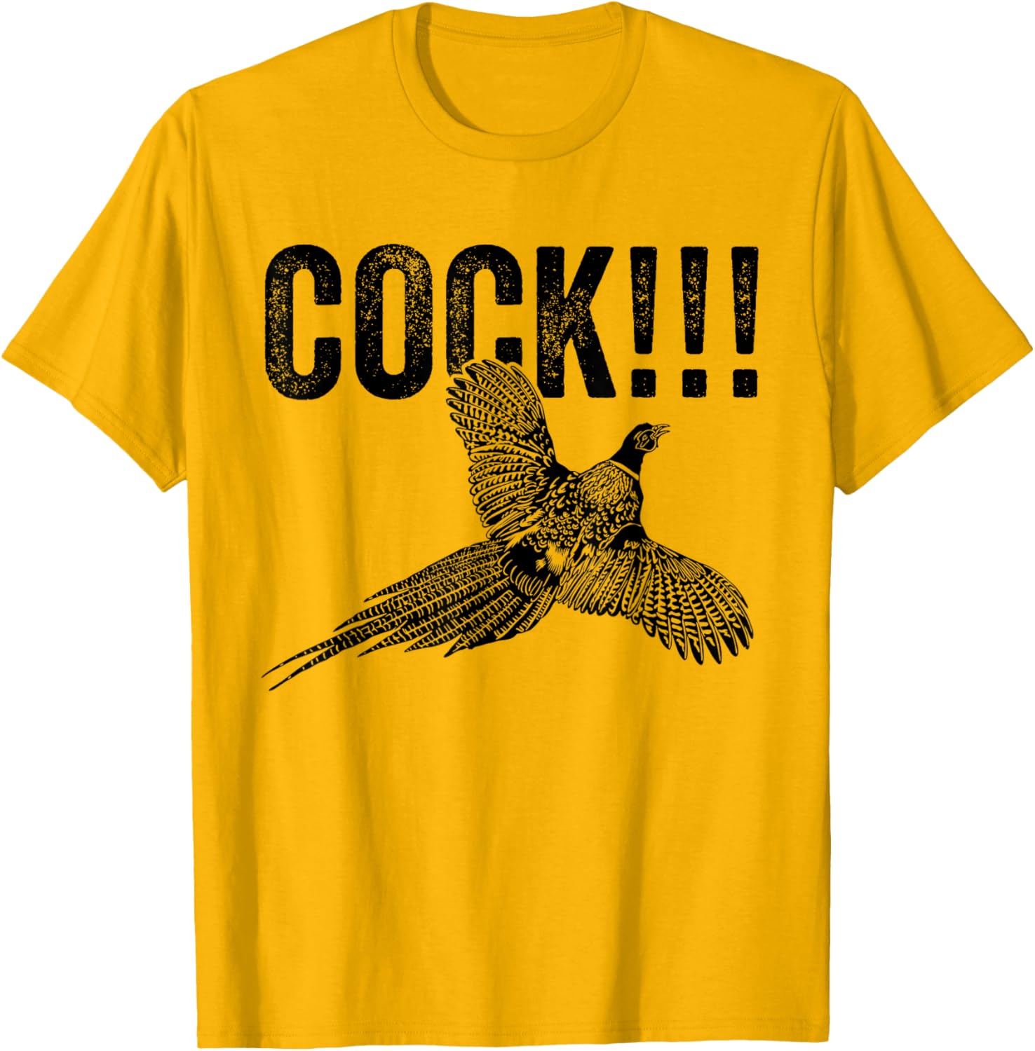 Funny Men's Cock Pheasant Hunting T-Shirt for Upland Hunters - 20