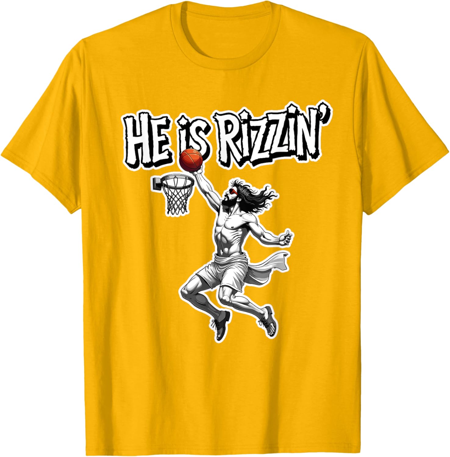 Funny Jesus Basketball Meme T-Shirt for Rizzin Fans - Unique Gift Idea - 18