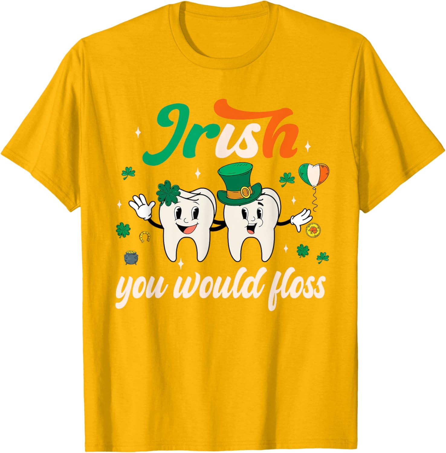 Retro Groovy Irish Dentist Tooth Patrick's T-Shirt for Fun Dental Style - 8