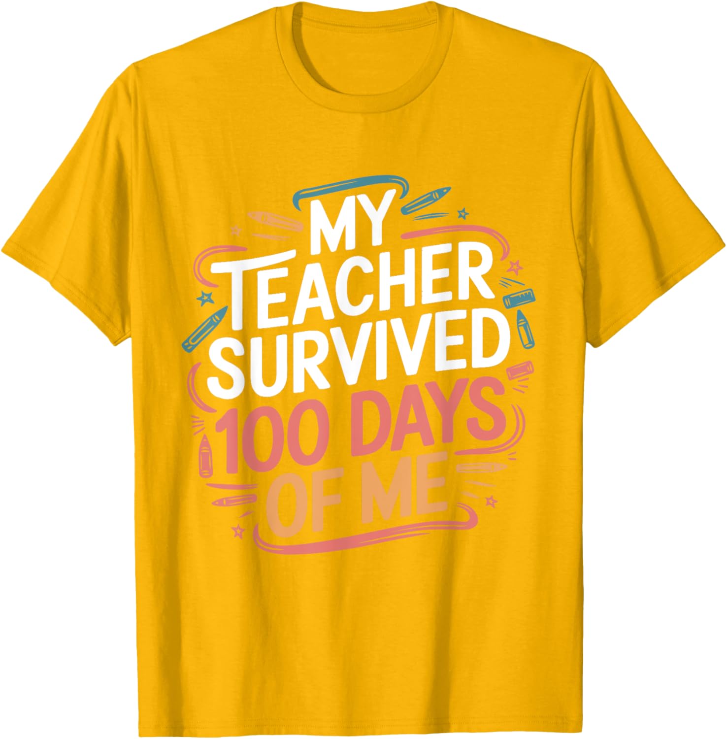 Funny Teacher 100 Days of School T-Shirt Gift for Educators - 10