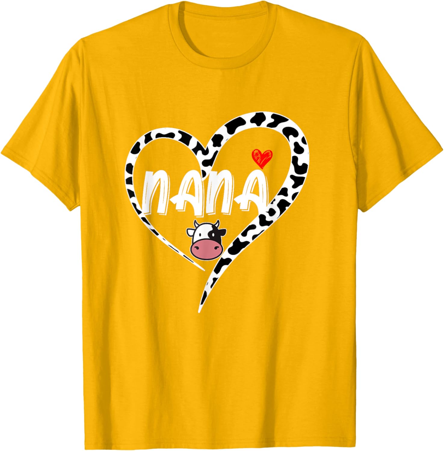 Nana Cow Print Heart T-Shirt Perfect for Mother's Day Gifts - 2