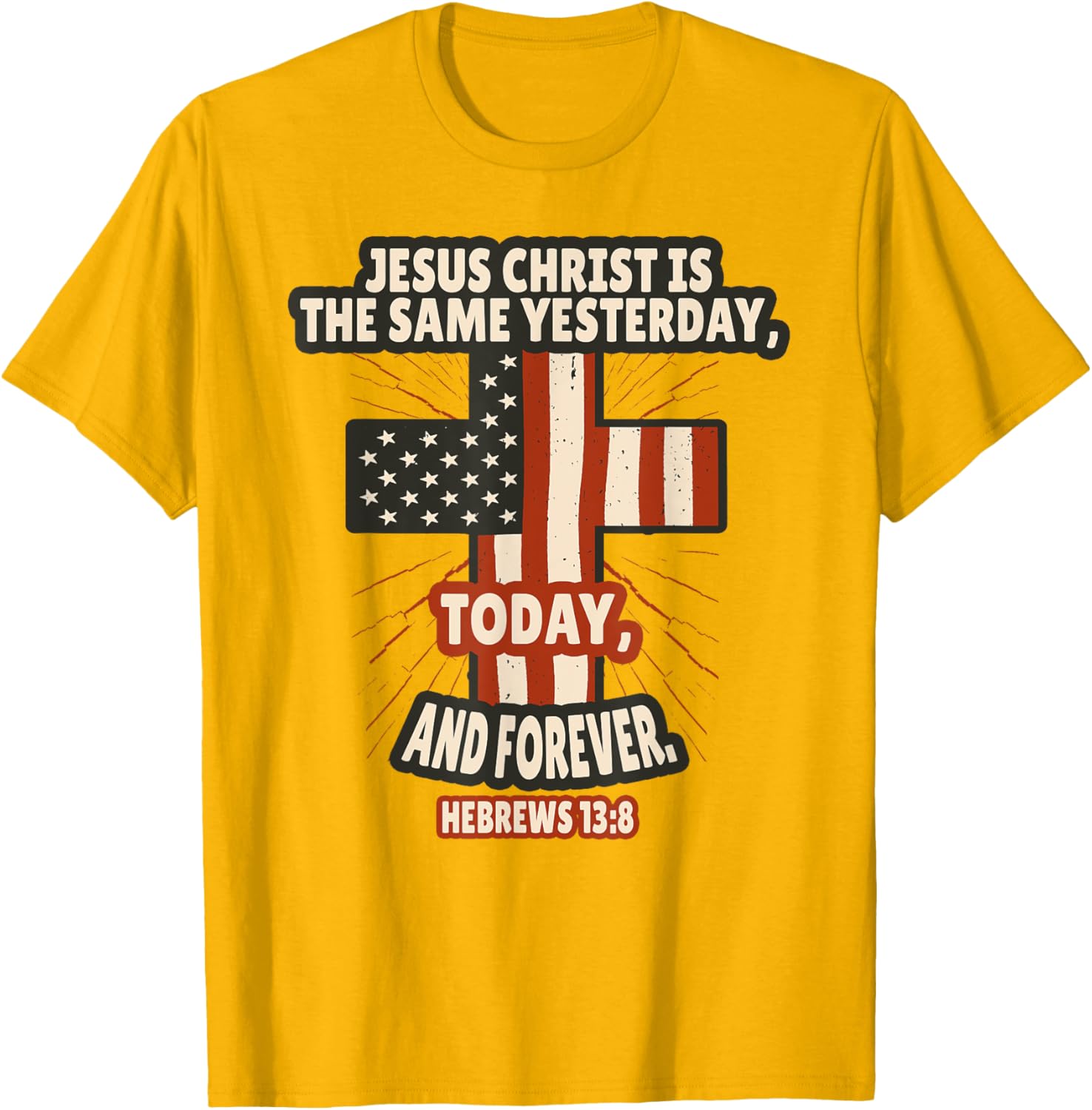 Hebrews 13:8 Inspirational Bible Verse T-Shirt for Faith-Filled Style - 19